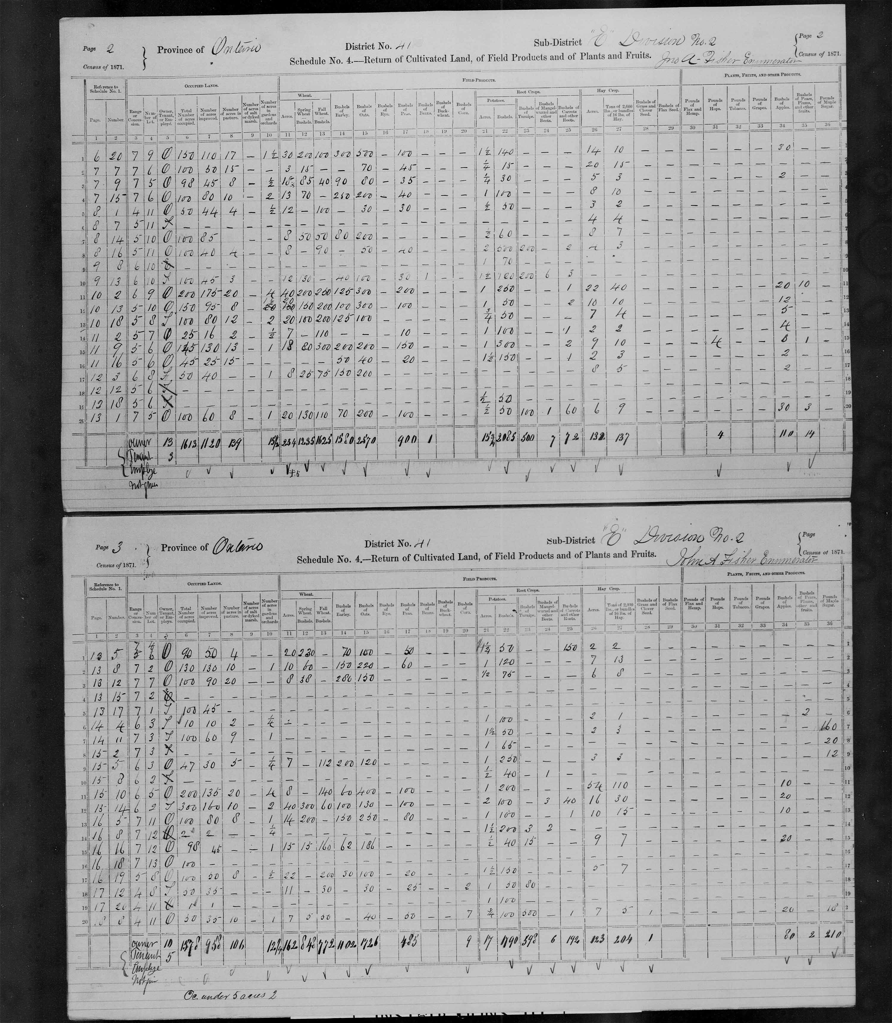 Title: Census of Canada, 1871 - Mikan Number: 142105 - Microform: c-9961