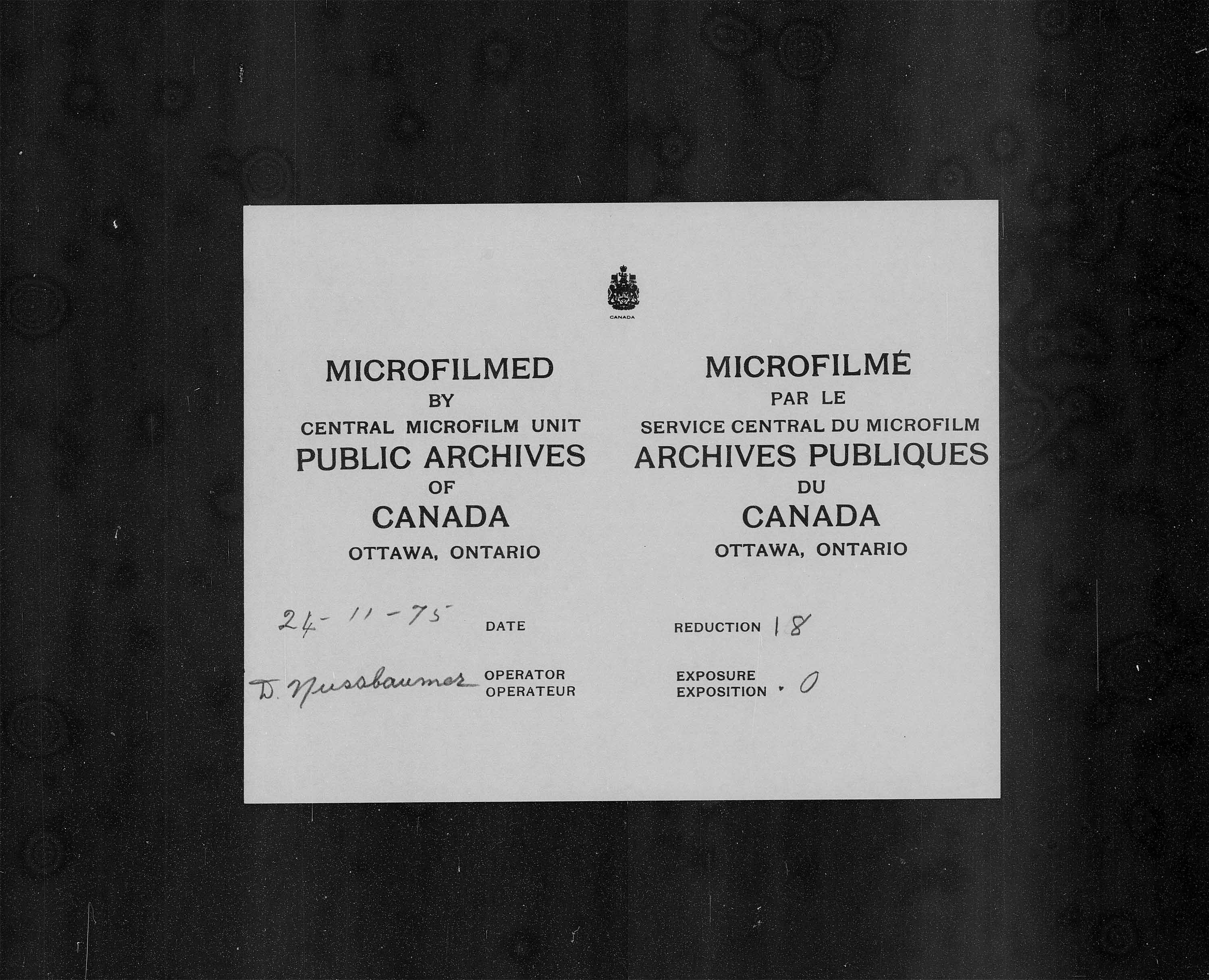 Title: Census of Canada, 1871 - Mikan Number: 142105 - Microform: c-9962