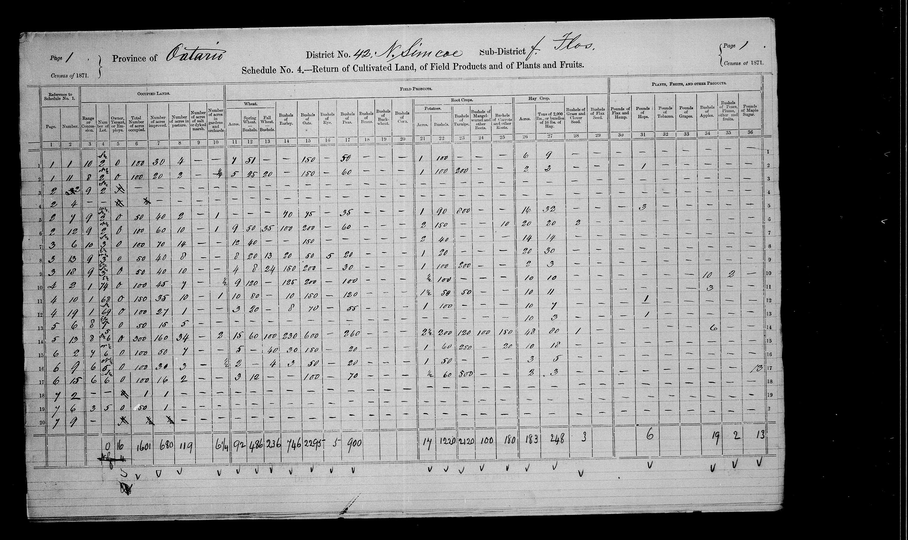 Title: Census of Canada, 1871 - Mikan Number: 142105 - Microform: c-9963