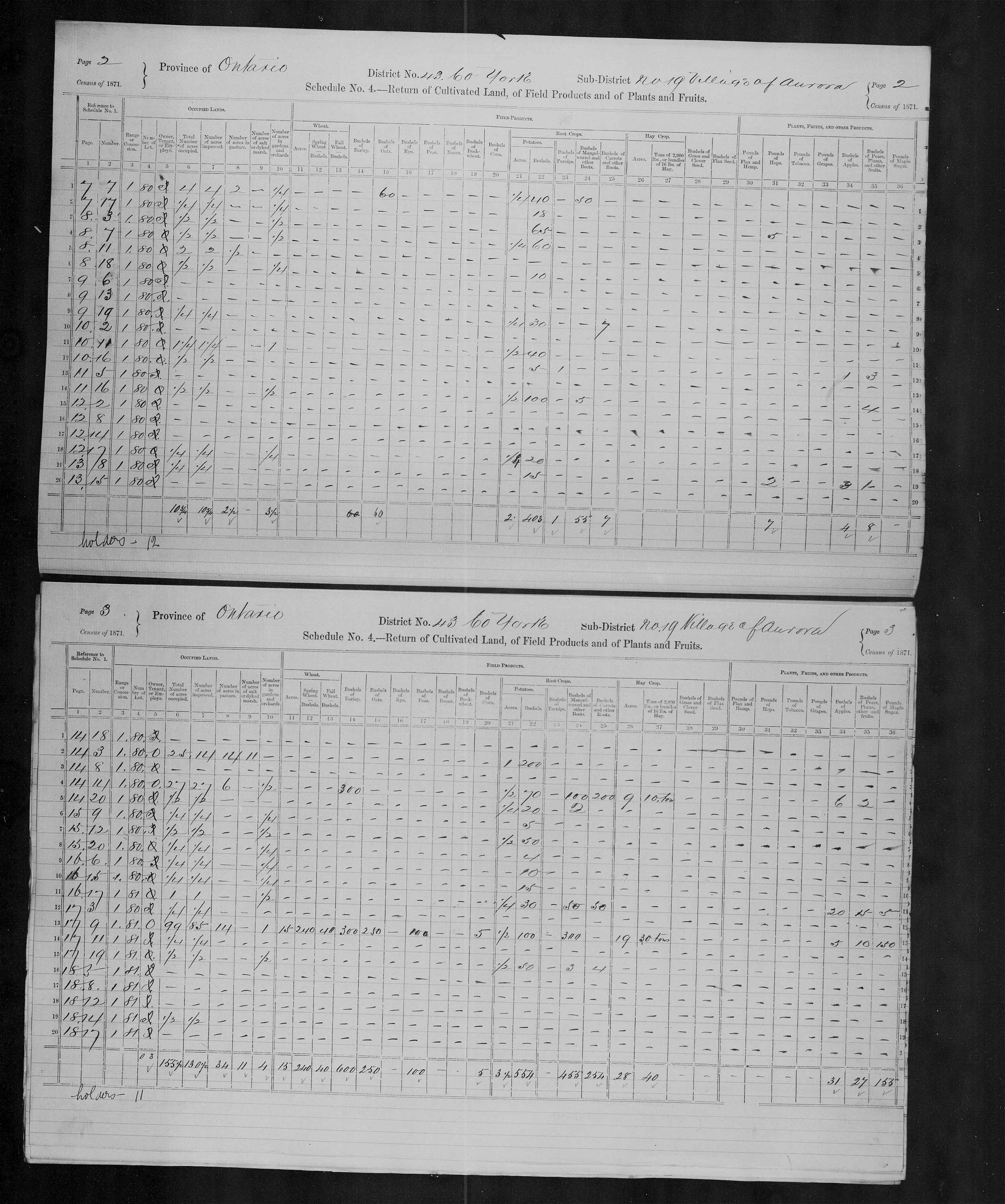Title: Census of Canada, 1871 - Mikan Number: 142105 - Microform: c-9965