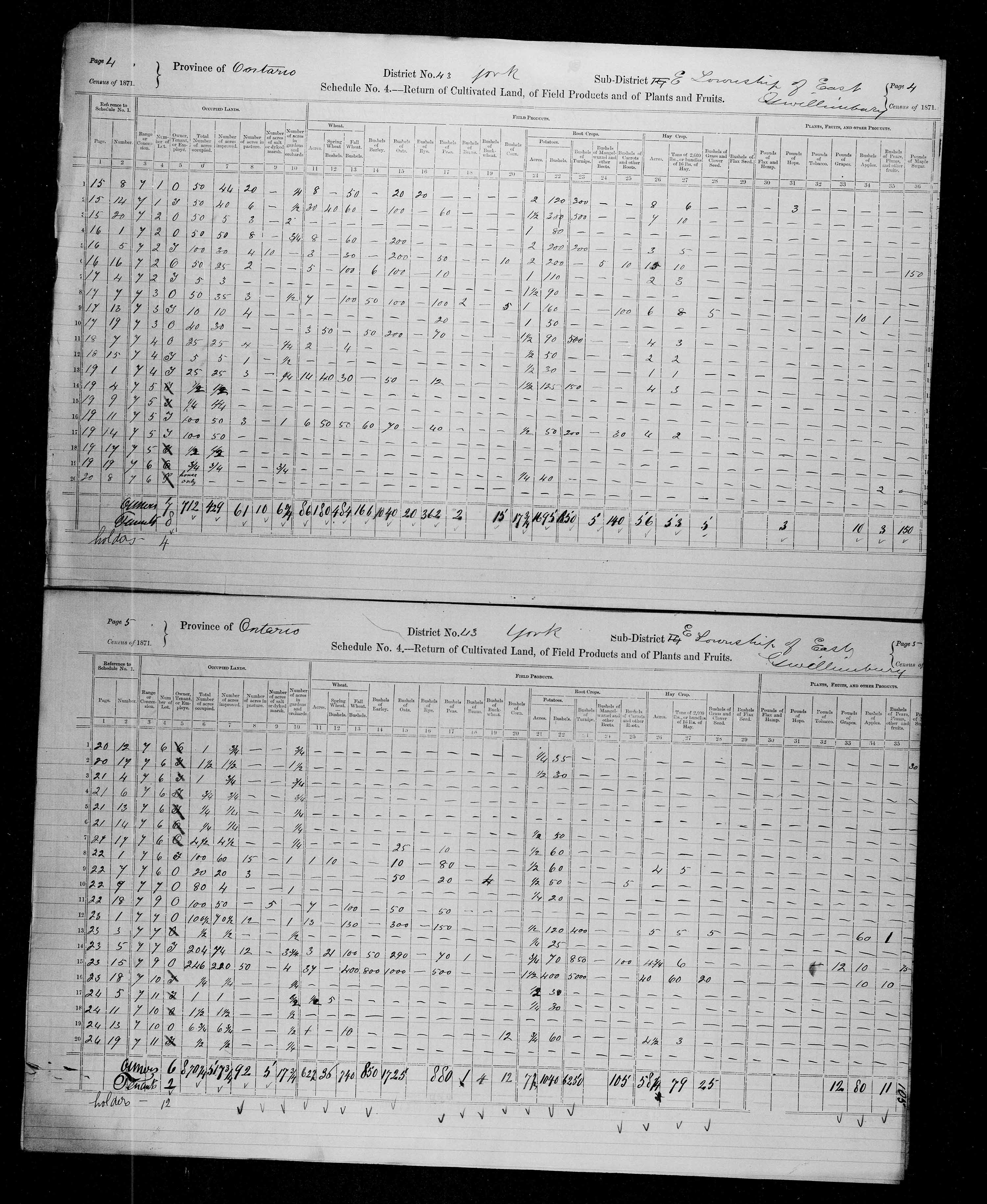 Title: Census of Canada, 1871 - Mikan Number: 142105 - Microform: c-9966