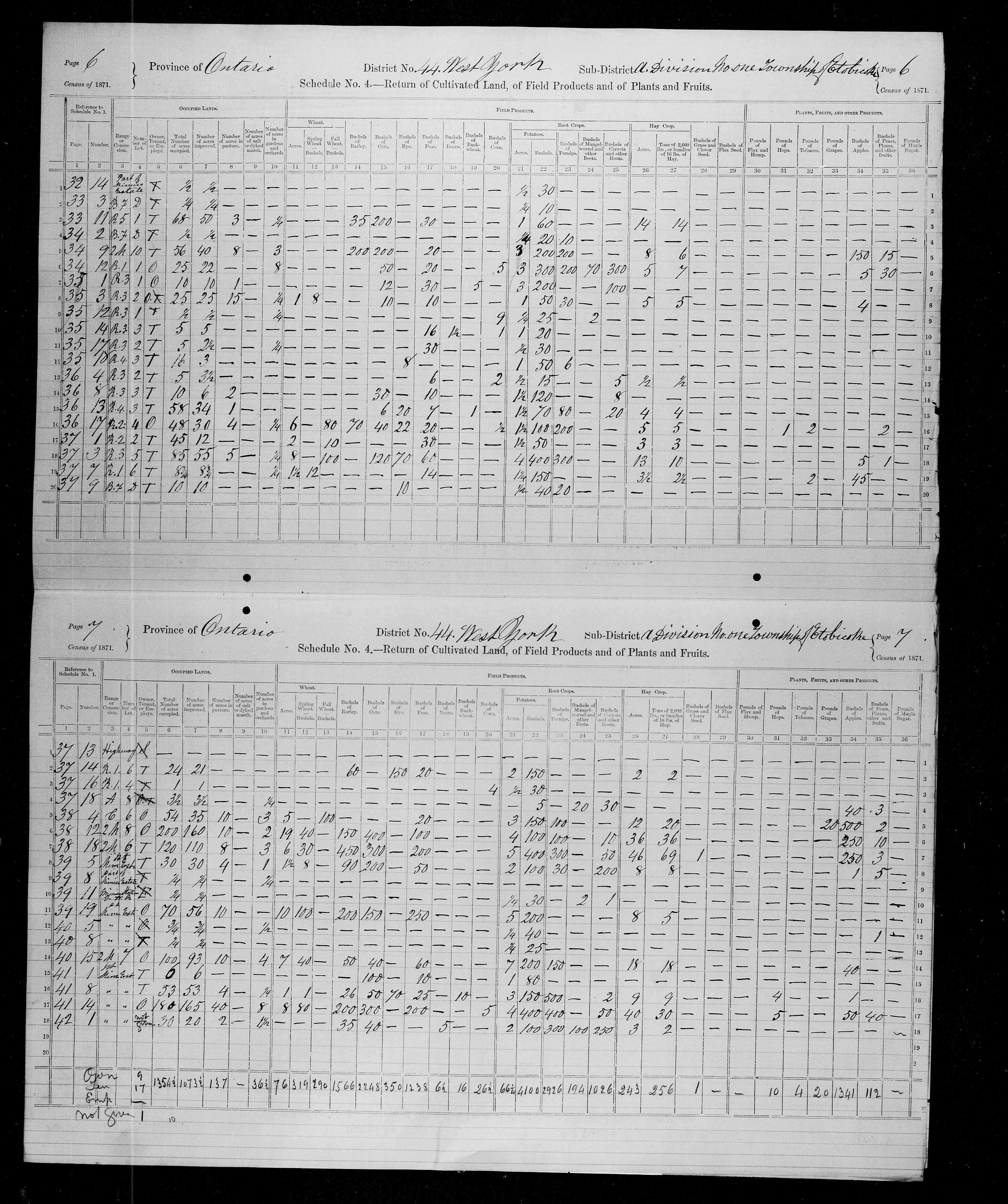 Title: Census of Canada, 1871 - Mikan Number: 142105 - Microform: c-9966