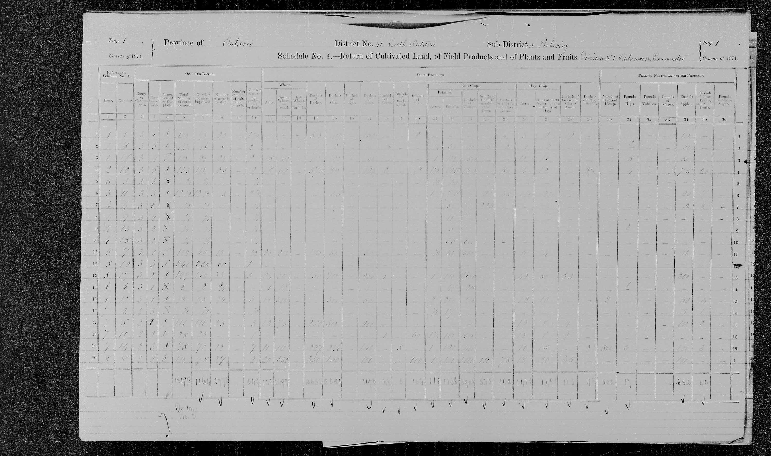 Title: Census of Canada, 1871 - Mikan Number: 142105 - Microform: c-9973