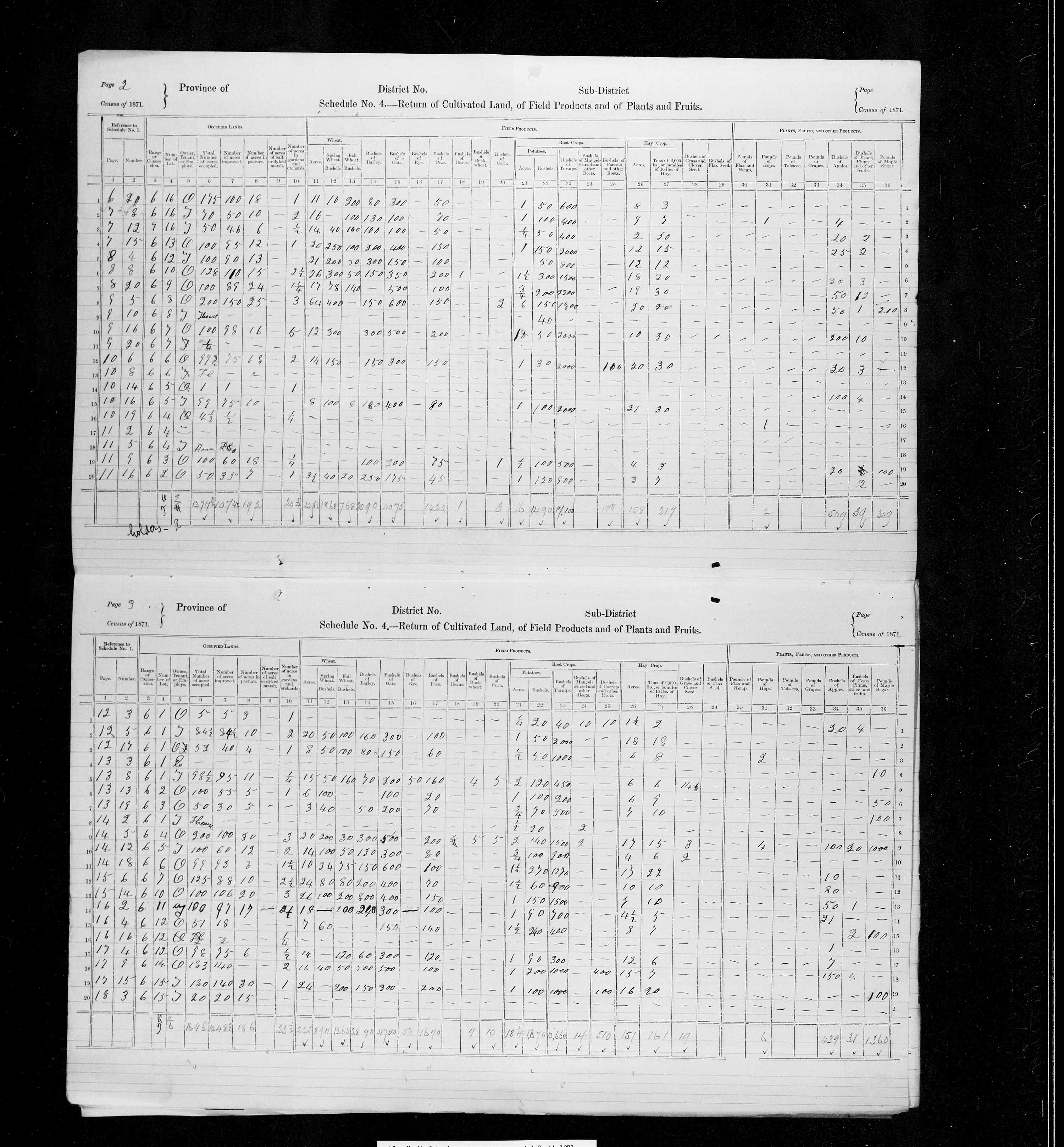 Title: Census of Canada, 1871 - Mikan Number: 142105 - Microform: c-9976