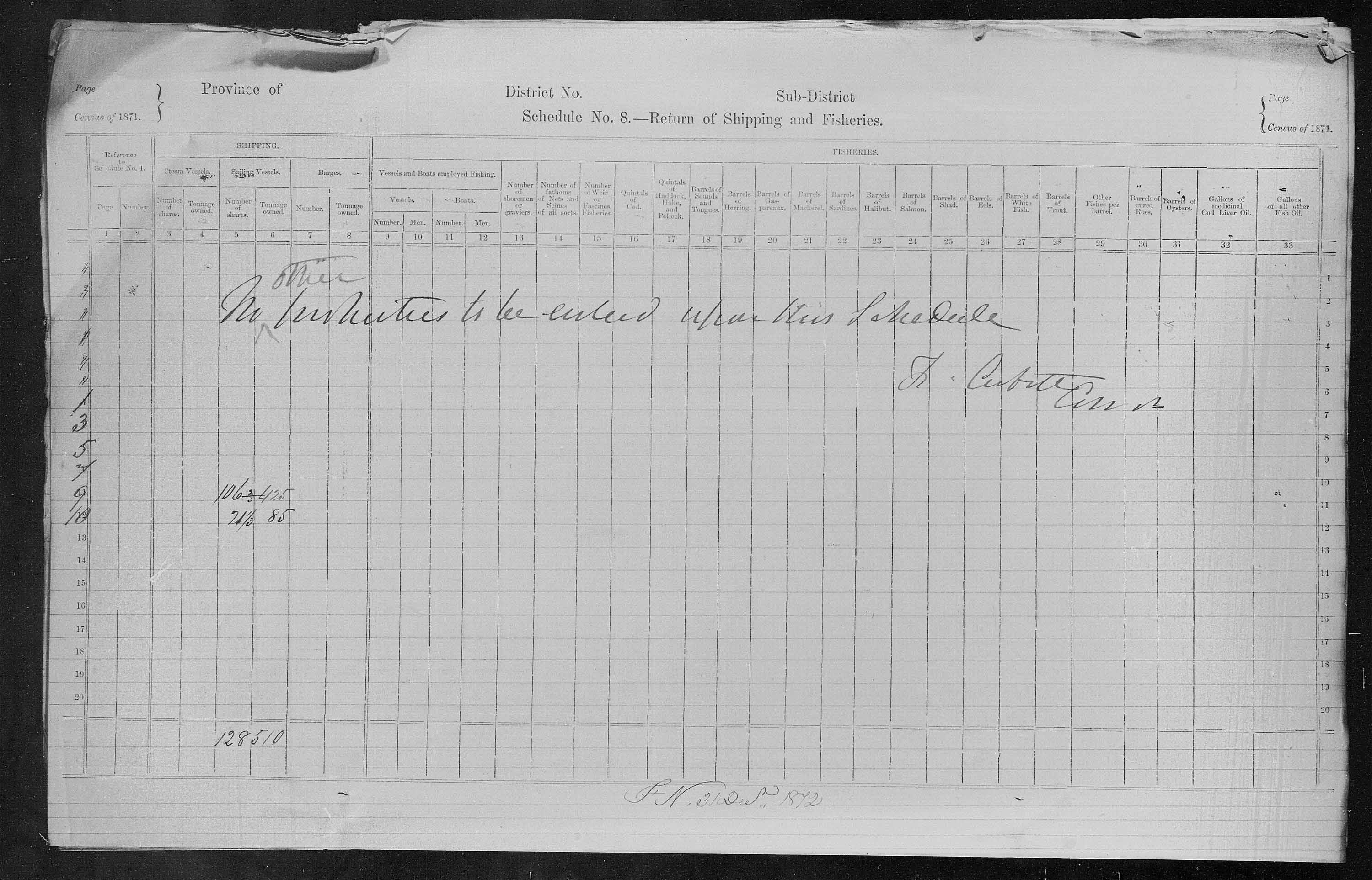 Title: Census of Canada, 1871 - Mikan Number: 142105 - Microform: c-9978