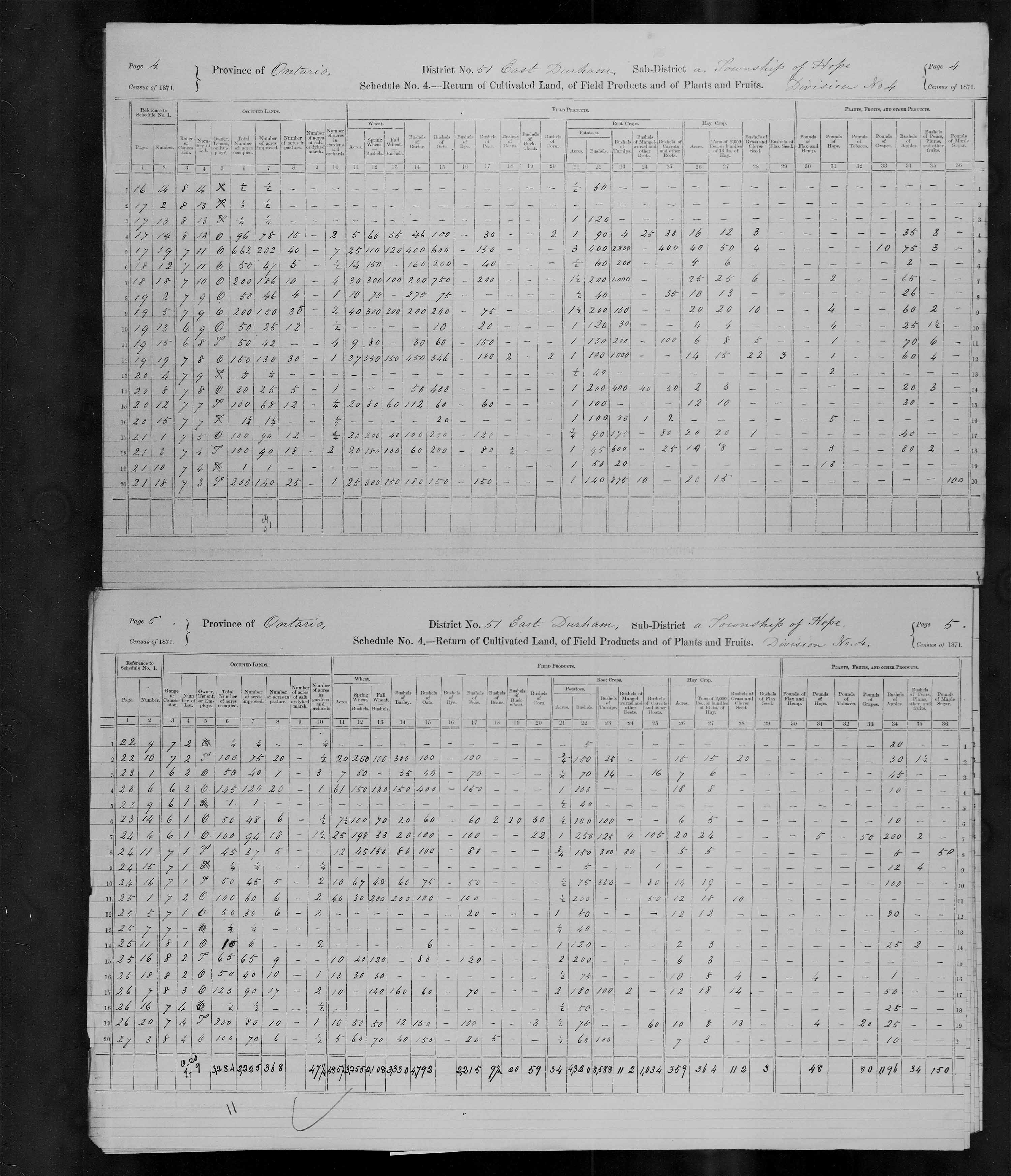 Title: Census of Canada, 1871 - Mikan Number: 142105 - Microform: c-9979