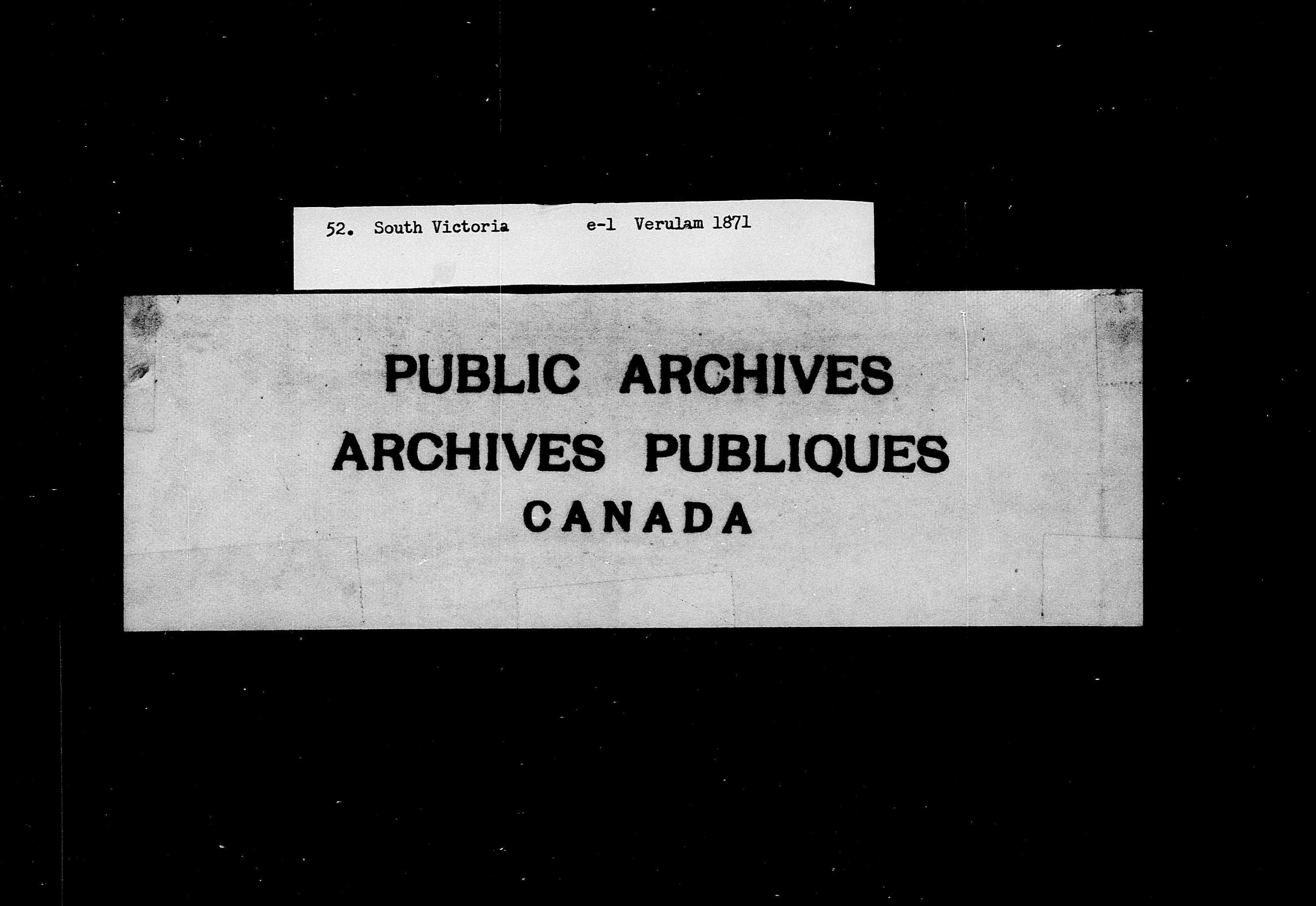 Title: Census of Canada, 1871 - Mikan Number: 142105 - Microform: c-9981