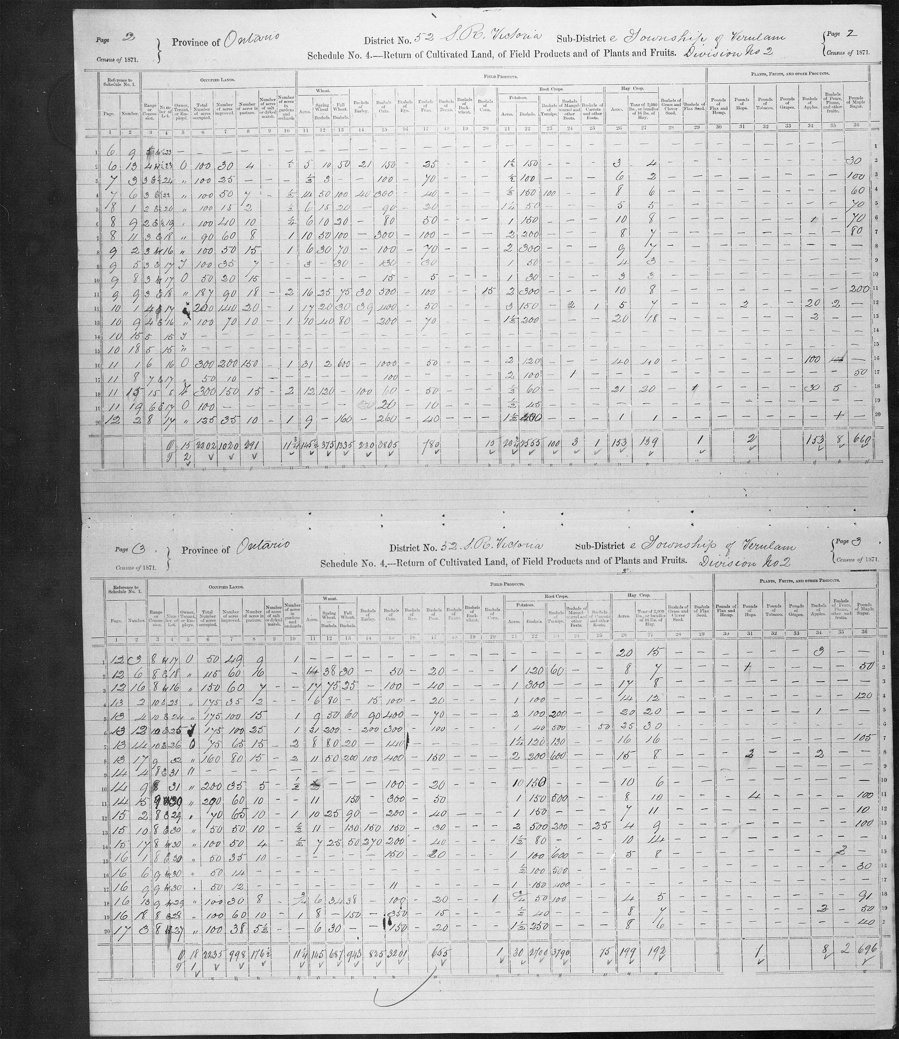 Title: Census of Canada, 1871 - Mikan Number: 142105 - Microform: c-9982