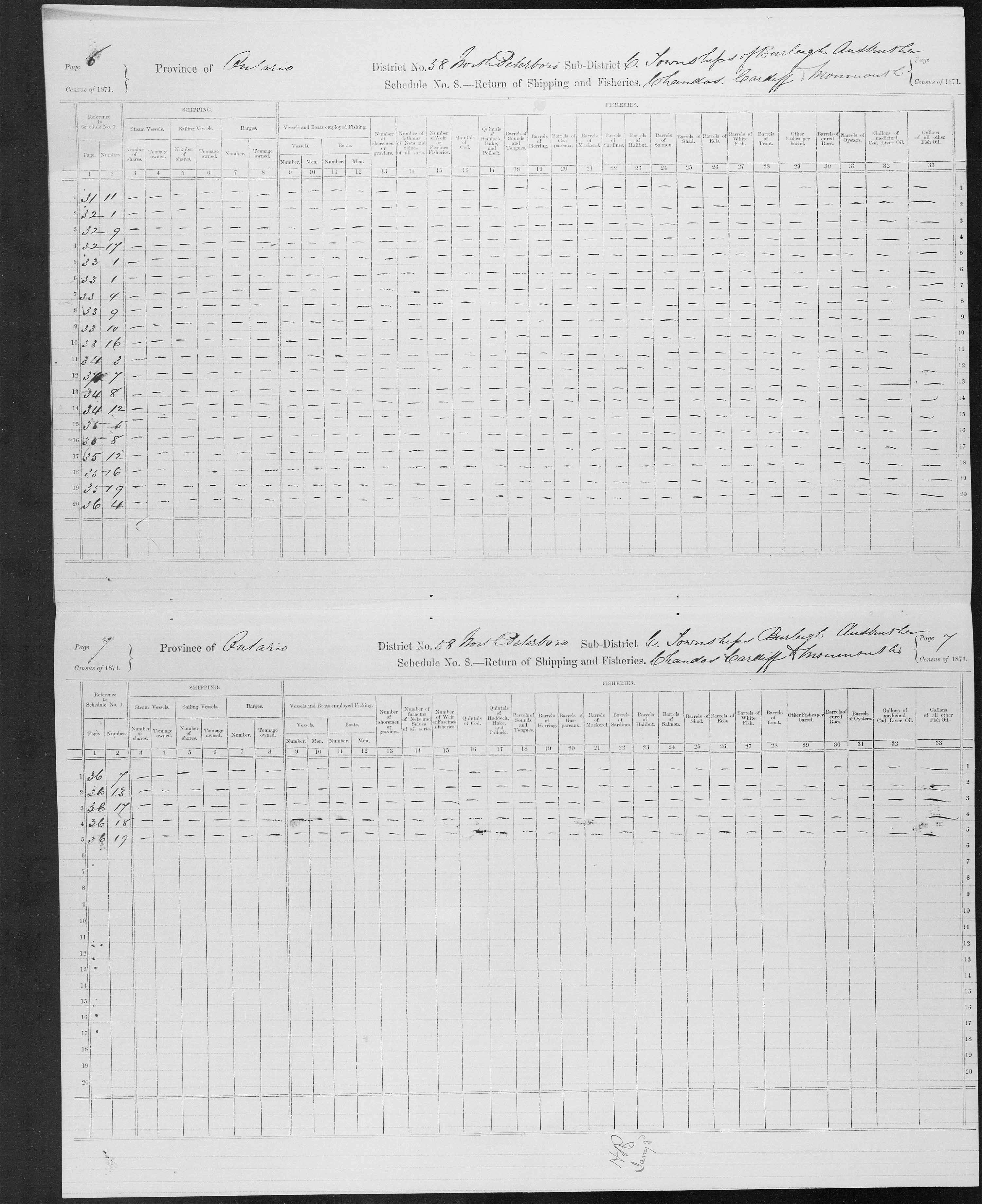 Title: Census of Canada, 1871 - Mikan Number: 142105 - Microform: c-9988