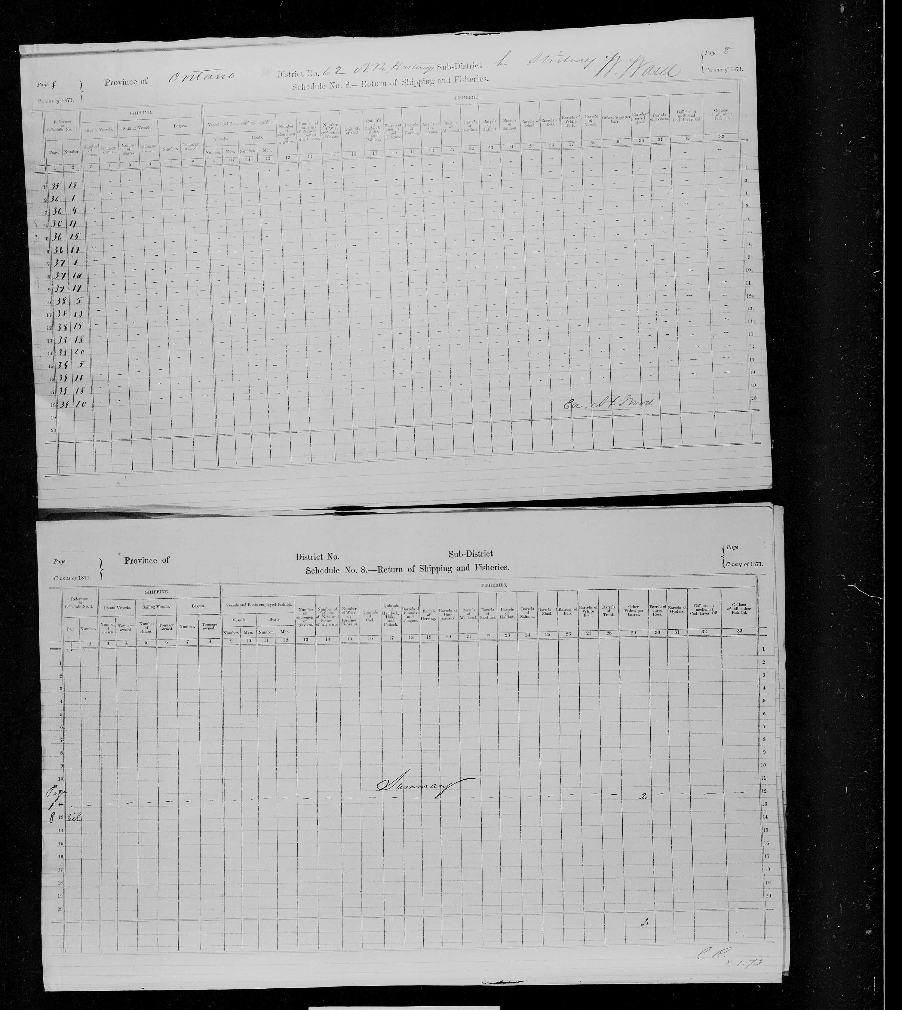 Title: Census of Canada, 1871 - Mikan Number: 142105 - Microform: c-9993