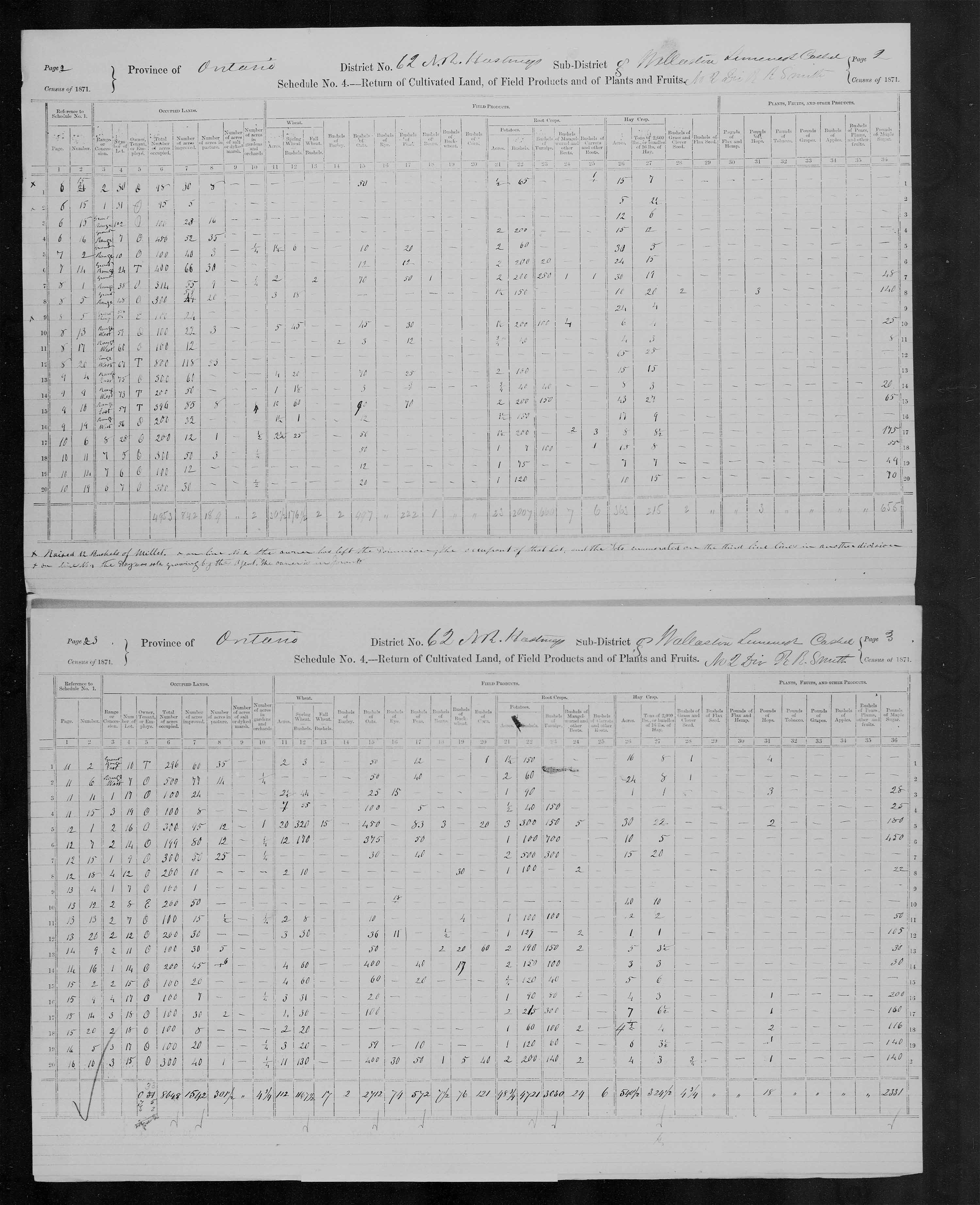 Title: Census of Canada, 1871 - Mikan Number: 142105 - Microform: c-9994