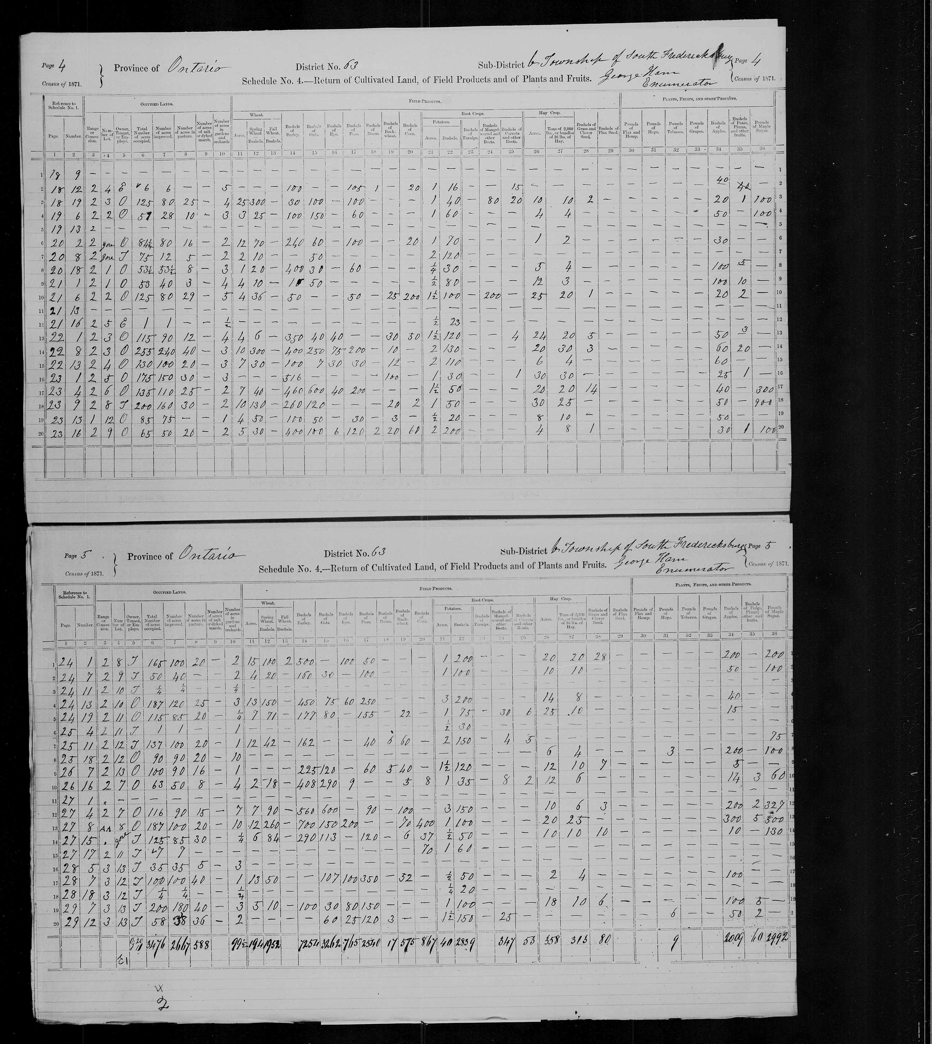 Title: Census of Canada, 1871 - Mikan Number: 142105 - Microform: c-9995