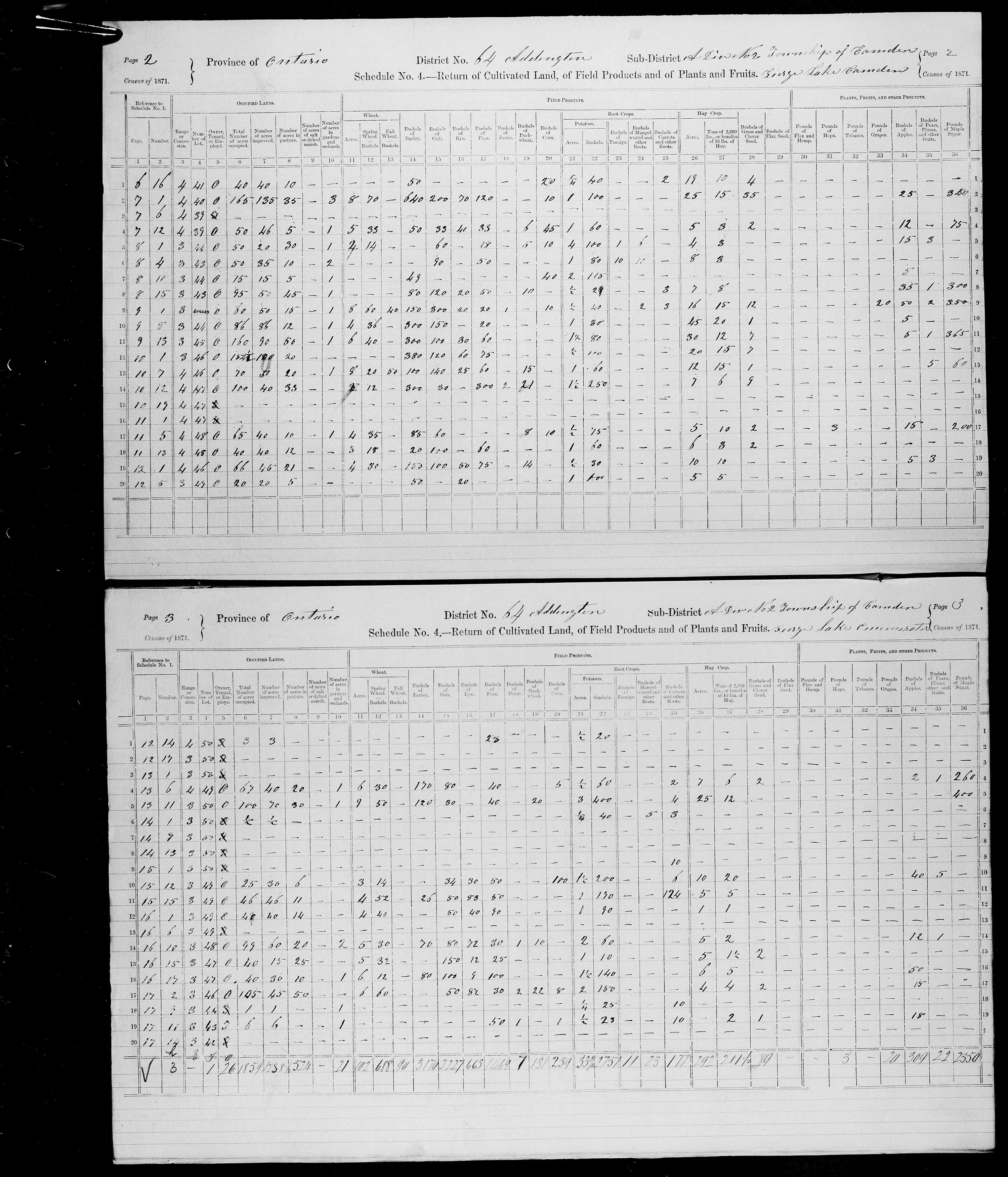 Title: Census of Canada, 1871 - Mikan Number: 142105 - Microform: c-9996