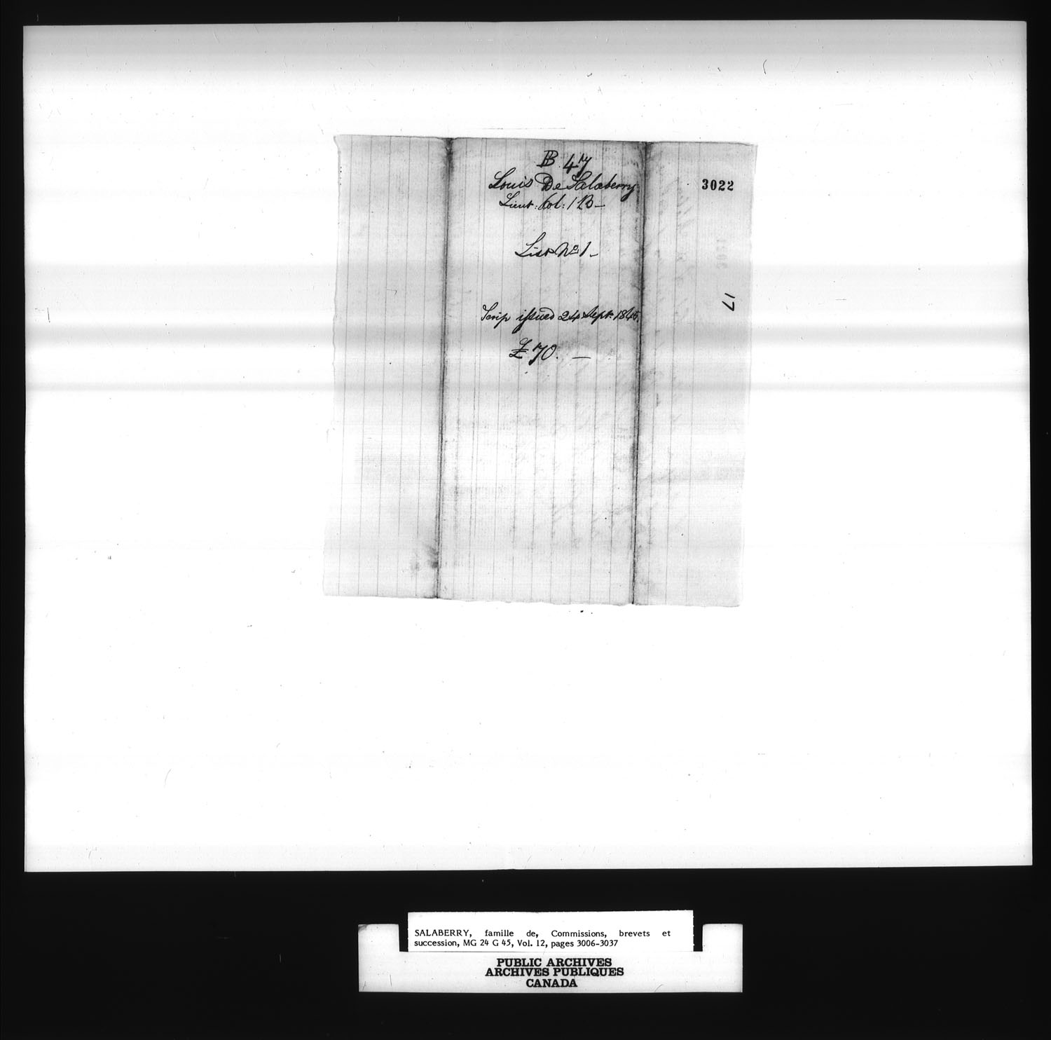 Titre : Guerre de 1812 : Documents divers - N d'enregistrement Mikan :  - Microforme : h-1661