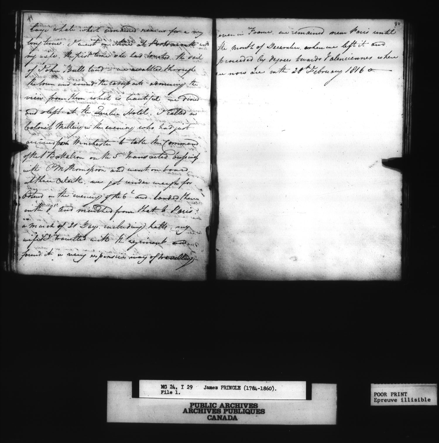 Title: War of 1812: Miscellaneous Records - Mikan Number:  - Microform: h-1664