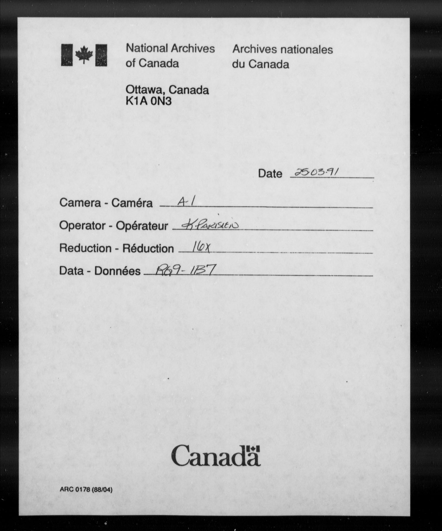 Titre : Guerre de 1812 : Haut-Canada, Recensements, contrles nominatifs et tats de solde, RG 9 1B7 - N d'enregistrement Mikan : 186035 - Microforme : t-10379
