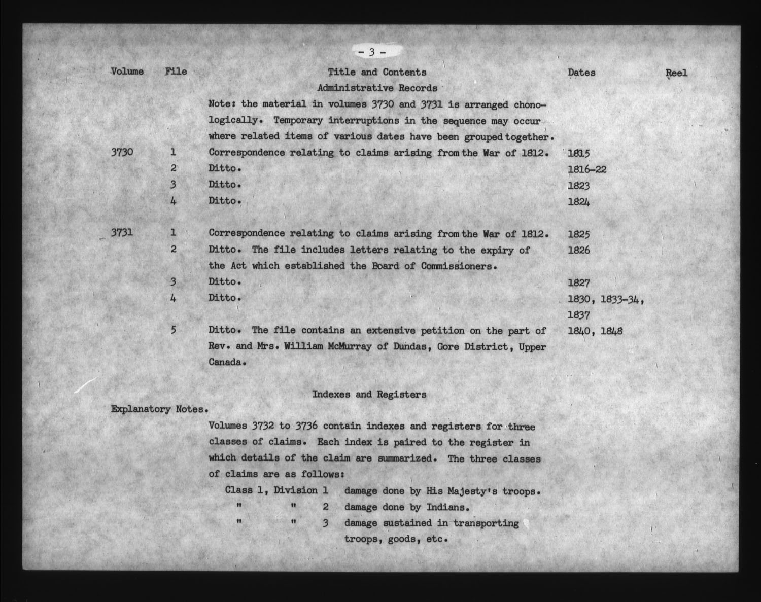 Title: War of 1812: Board of Claims for Losses, 1813-1848, RG 19 E5A - Mikan Number: 139215 - Microform: t-1130