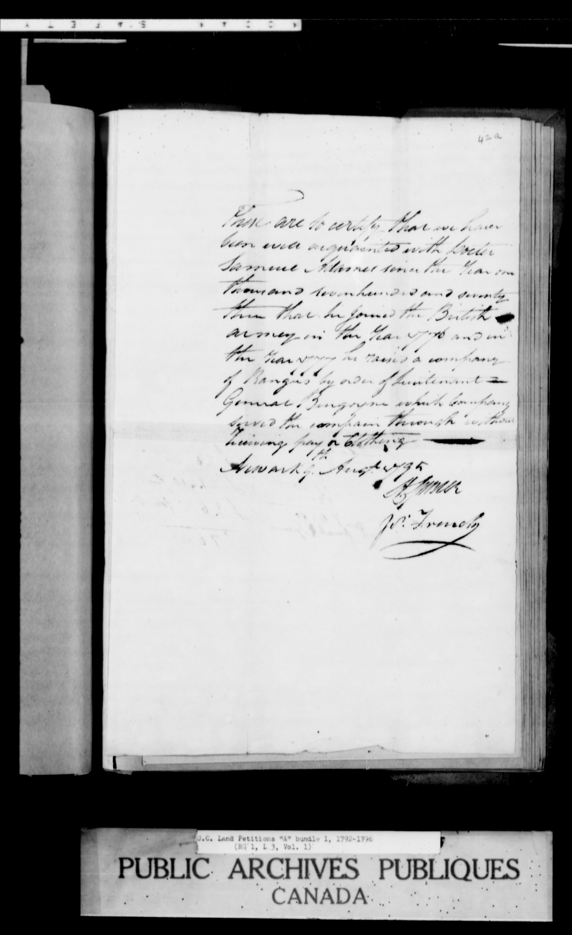 Title: Upper Canada Land Petitions (1763-1865) - Mikan Number: 205131 - Microform: c-1609