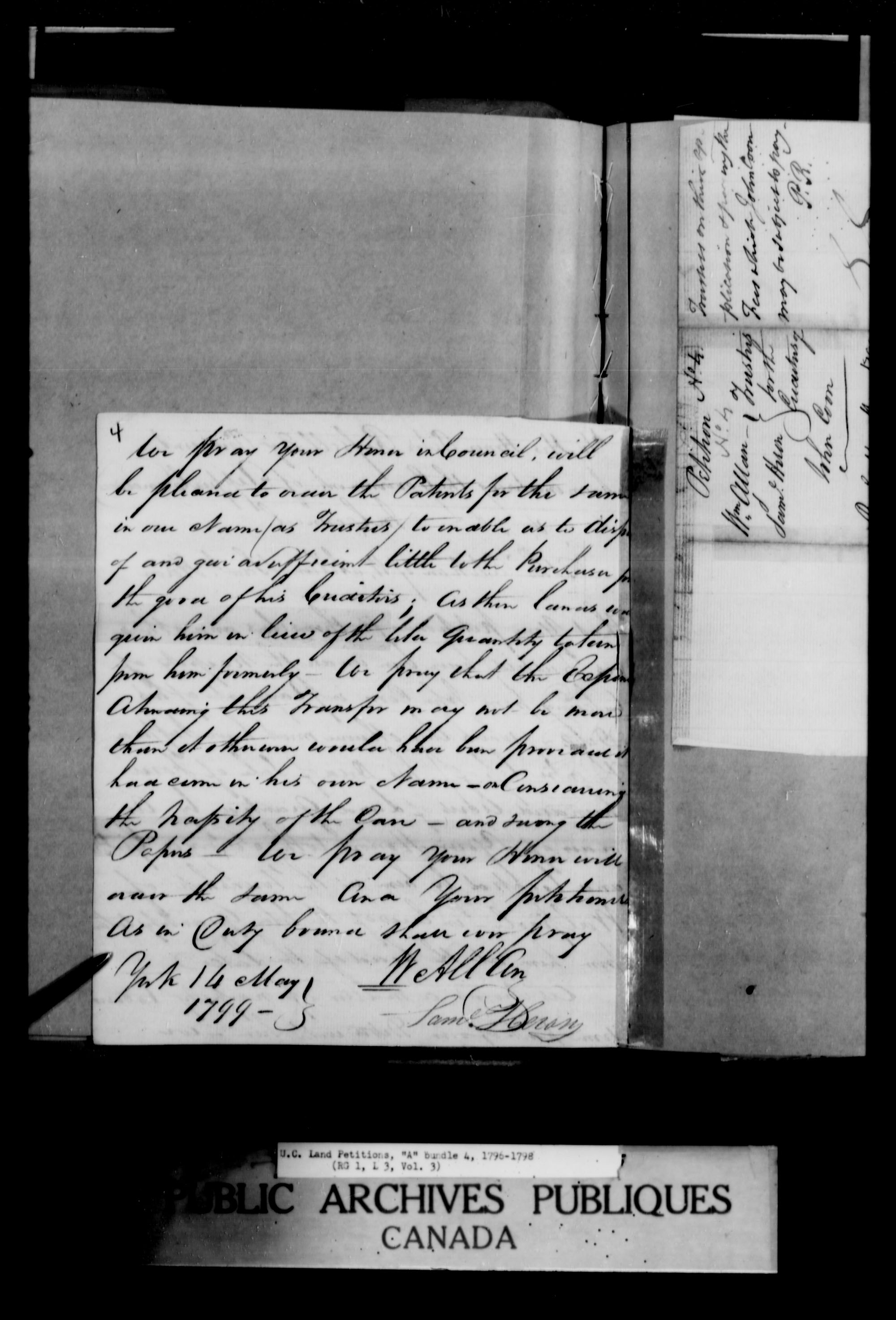 Title: Upper Canada Land Petitions (1763-1865) - Mikan Number: 205131 - Microform: c-1609