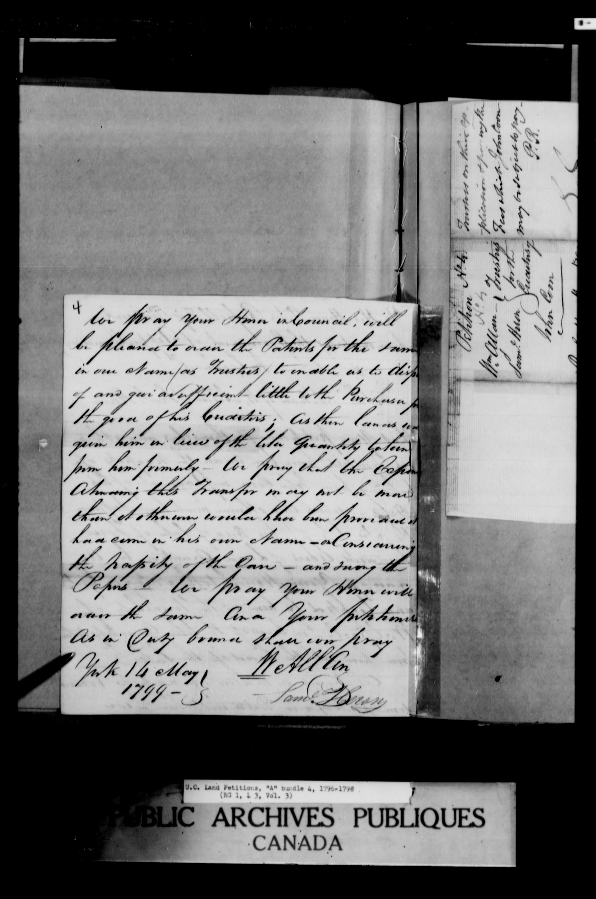 Title: Upper Canada Land Petitions (1763-1865) - Mikan Number: 205131 - Microform: c-1609