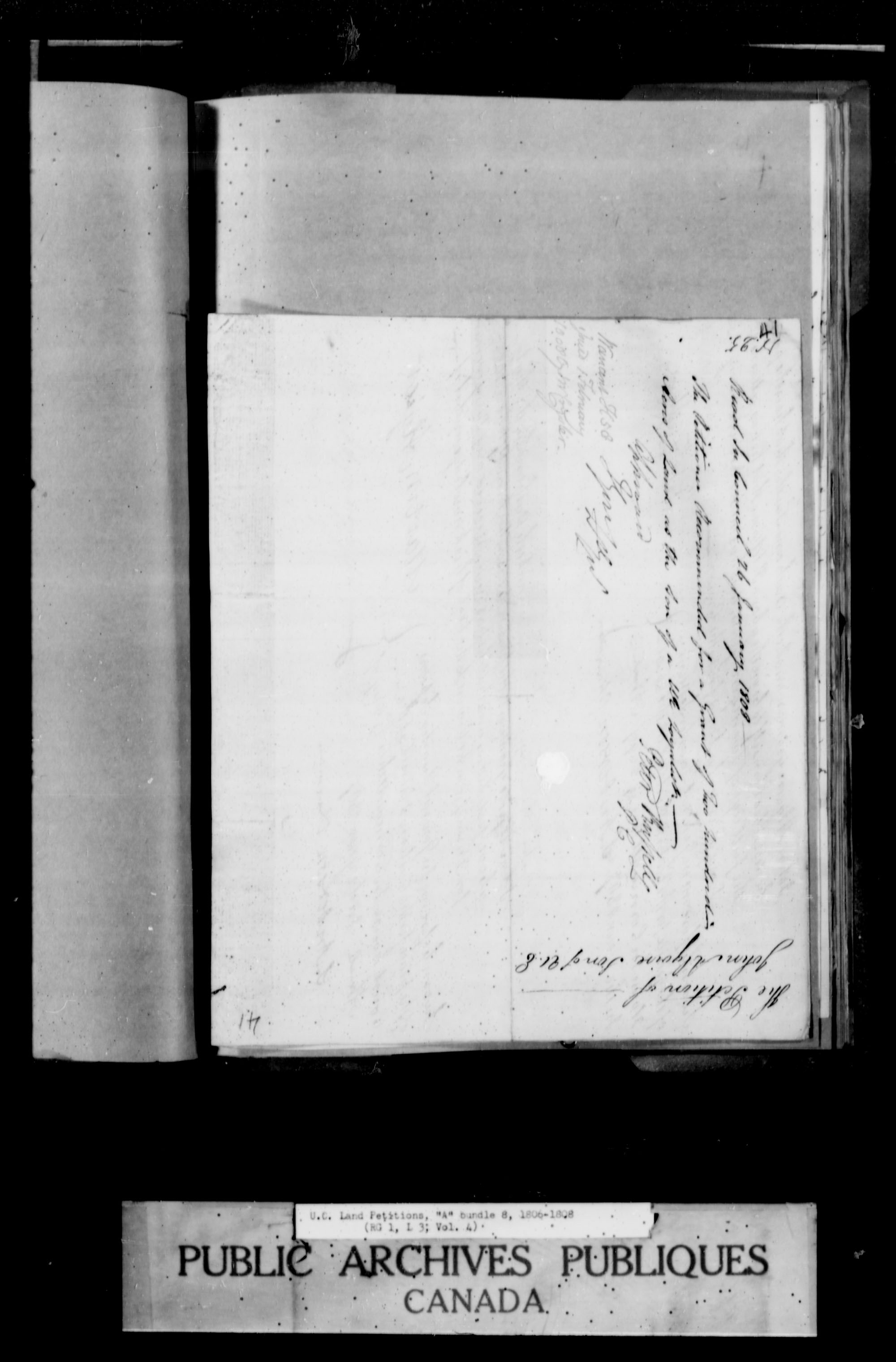 Titre : Demandes de terres du Haut-Canada (1763-1865) - N d'enregistrement Mikan : 205131 - Microforme : c-1609