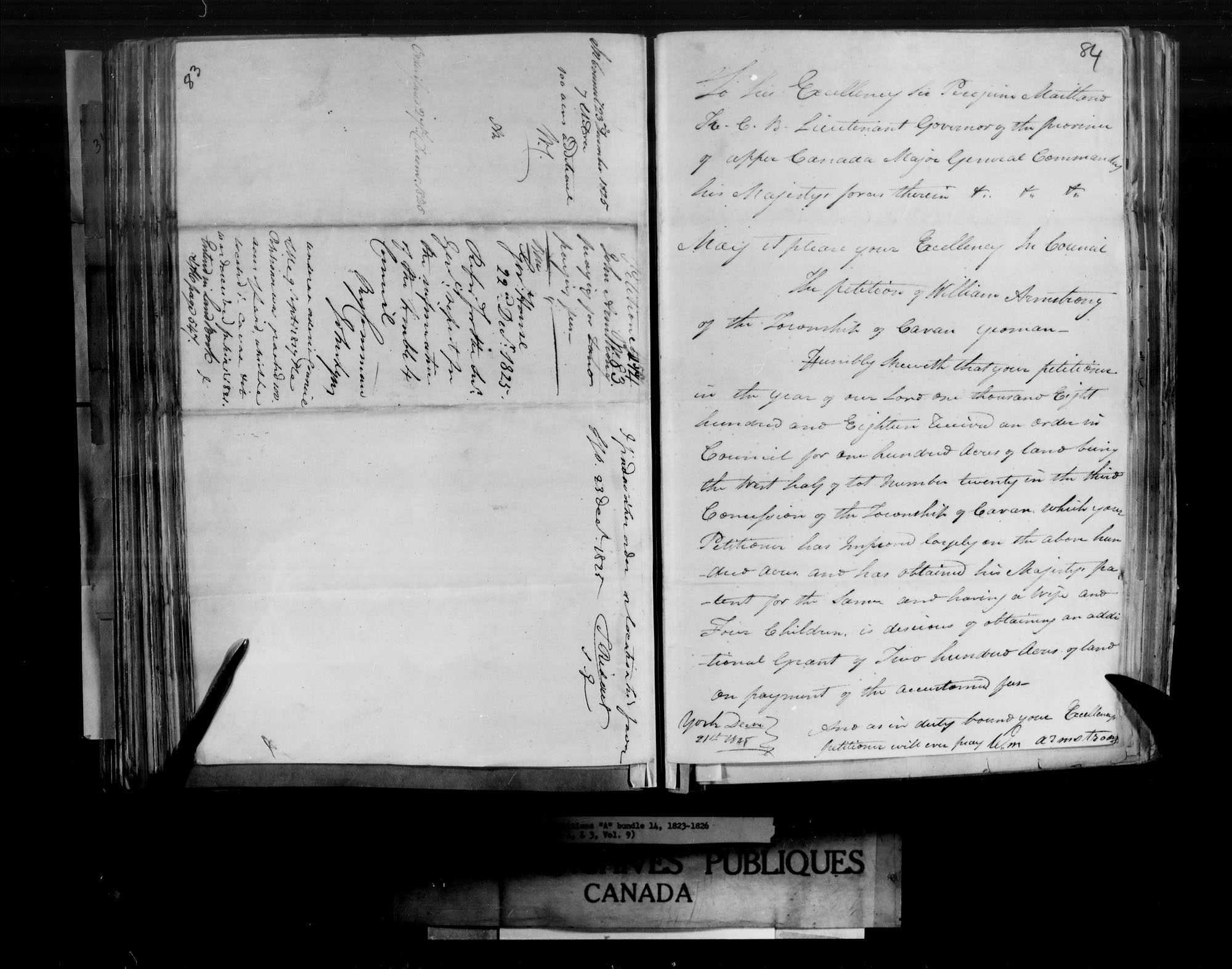 Titre : Demandes de terres du Haut-Canada (1763-1865) - N d'enregistrement Mikan : 205131 - Microforme : c-1612