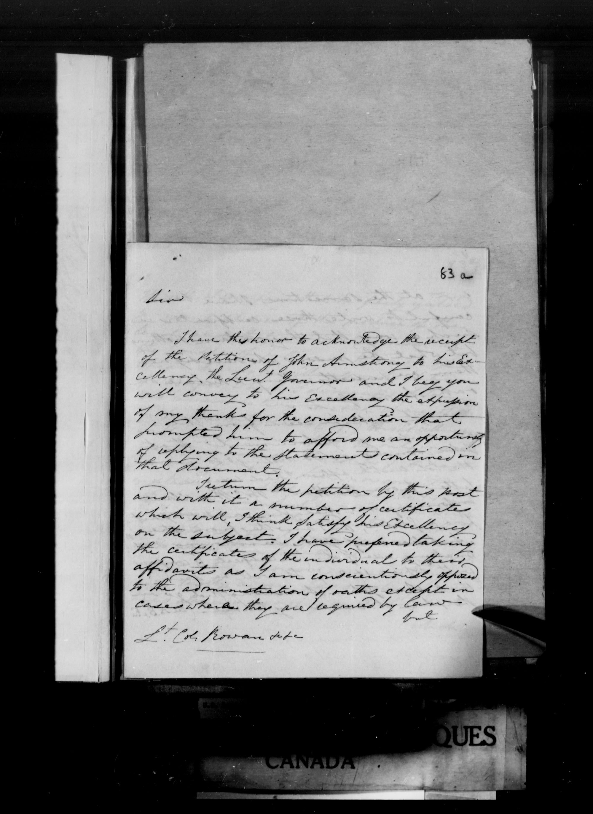 Titre : Demandes de terres du Haut-Canada (1763-1865) - N d'enregistrement Mikan : 205131 - Microforme : c-1612