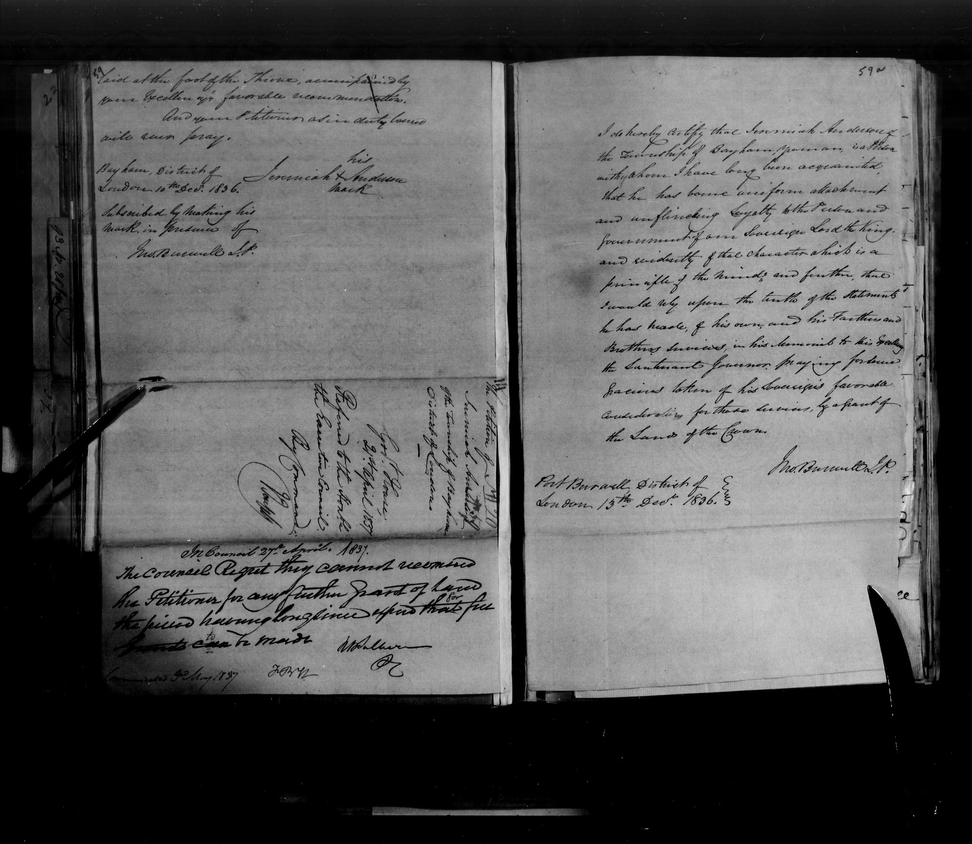 Title: Upper Canada Land Petitions (1763-1865) - Mikan Number: 205131 - Microform: c-1613