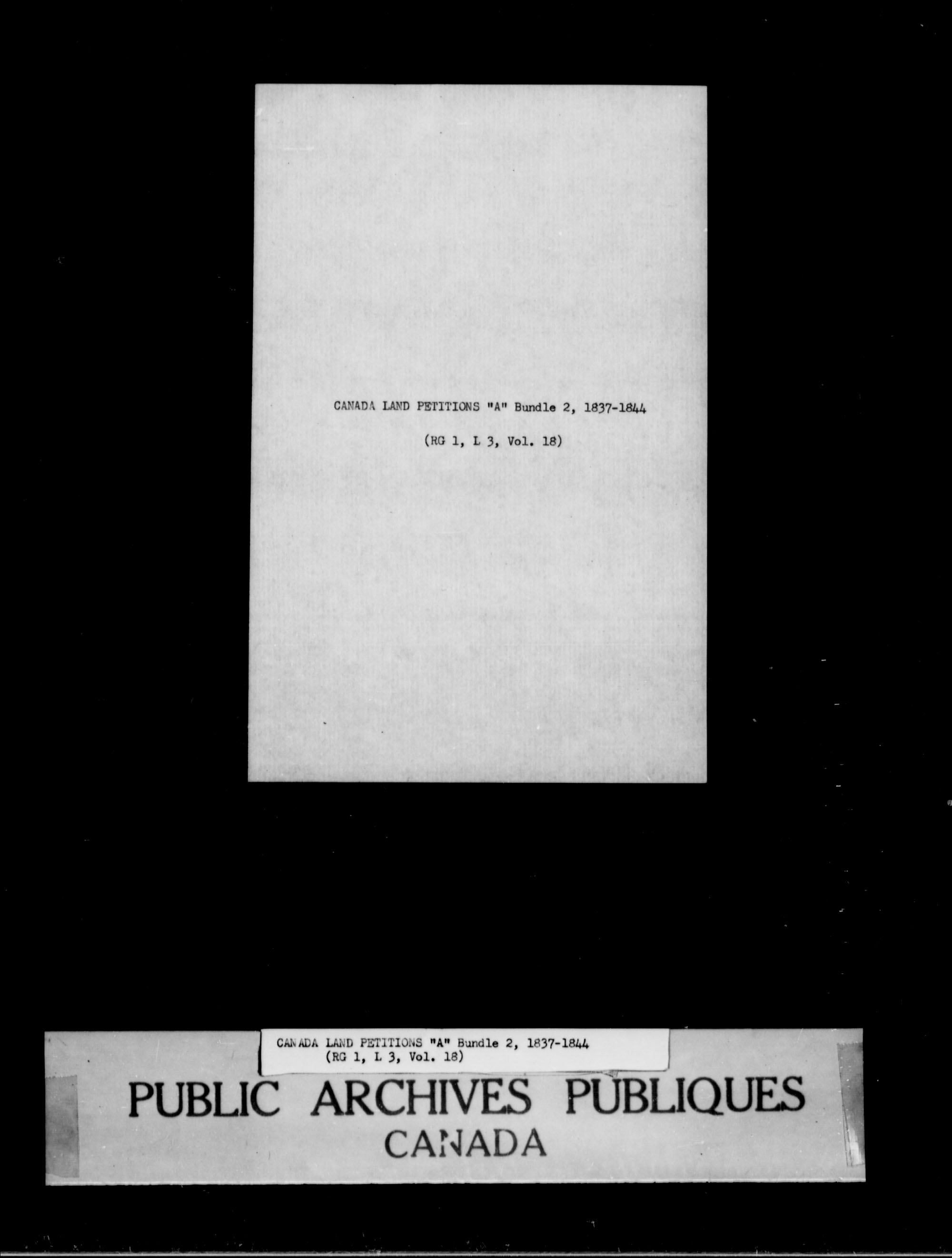 Titre : Demandes de terres du Haut-Canada (1763-1865) - N d'enregistrement Mikan : 205131 - Microforme : c-1616