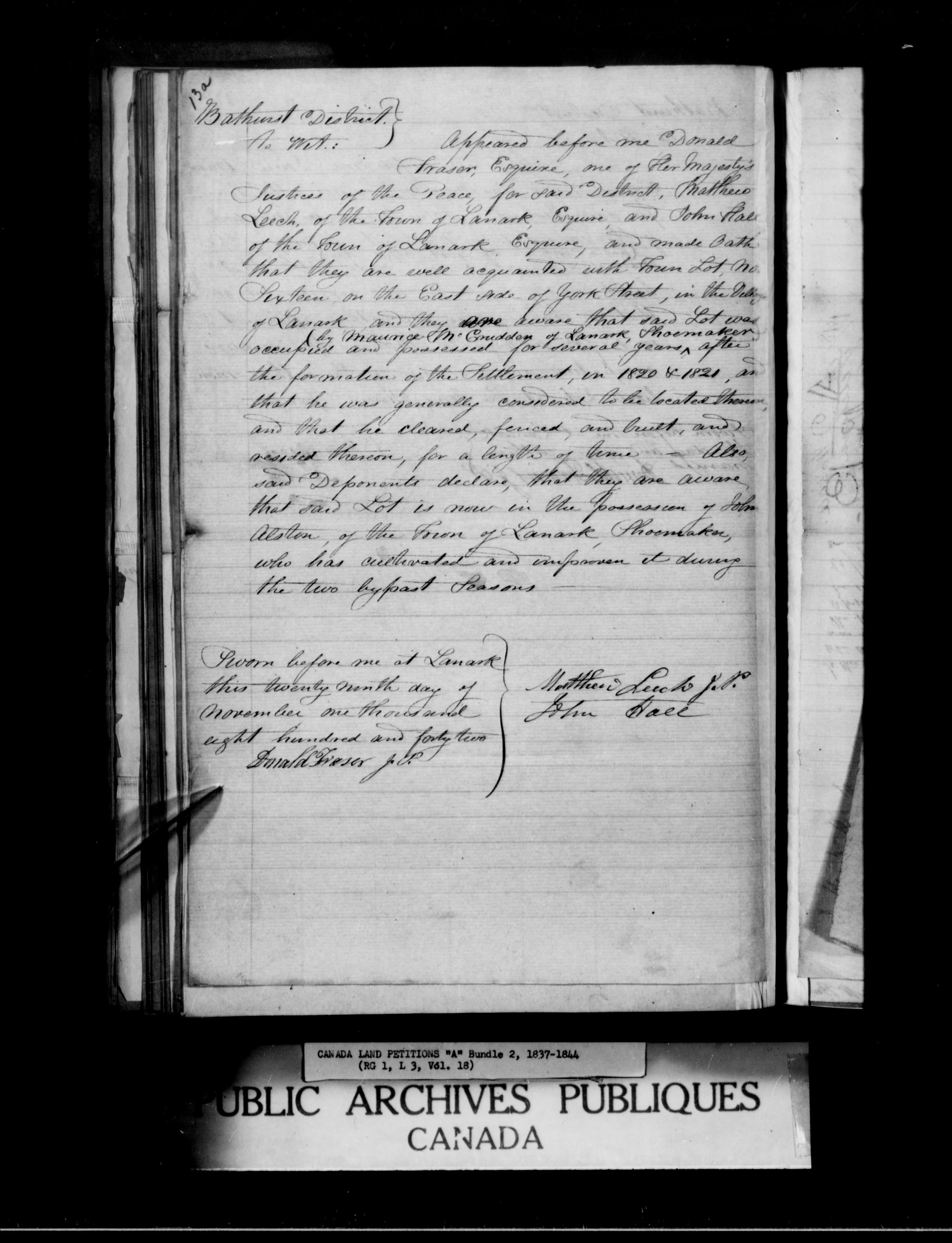 Title: Upper Canada Land Petitions (1763-1865) - Mikan Number: 205131 - Microform: c-1616