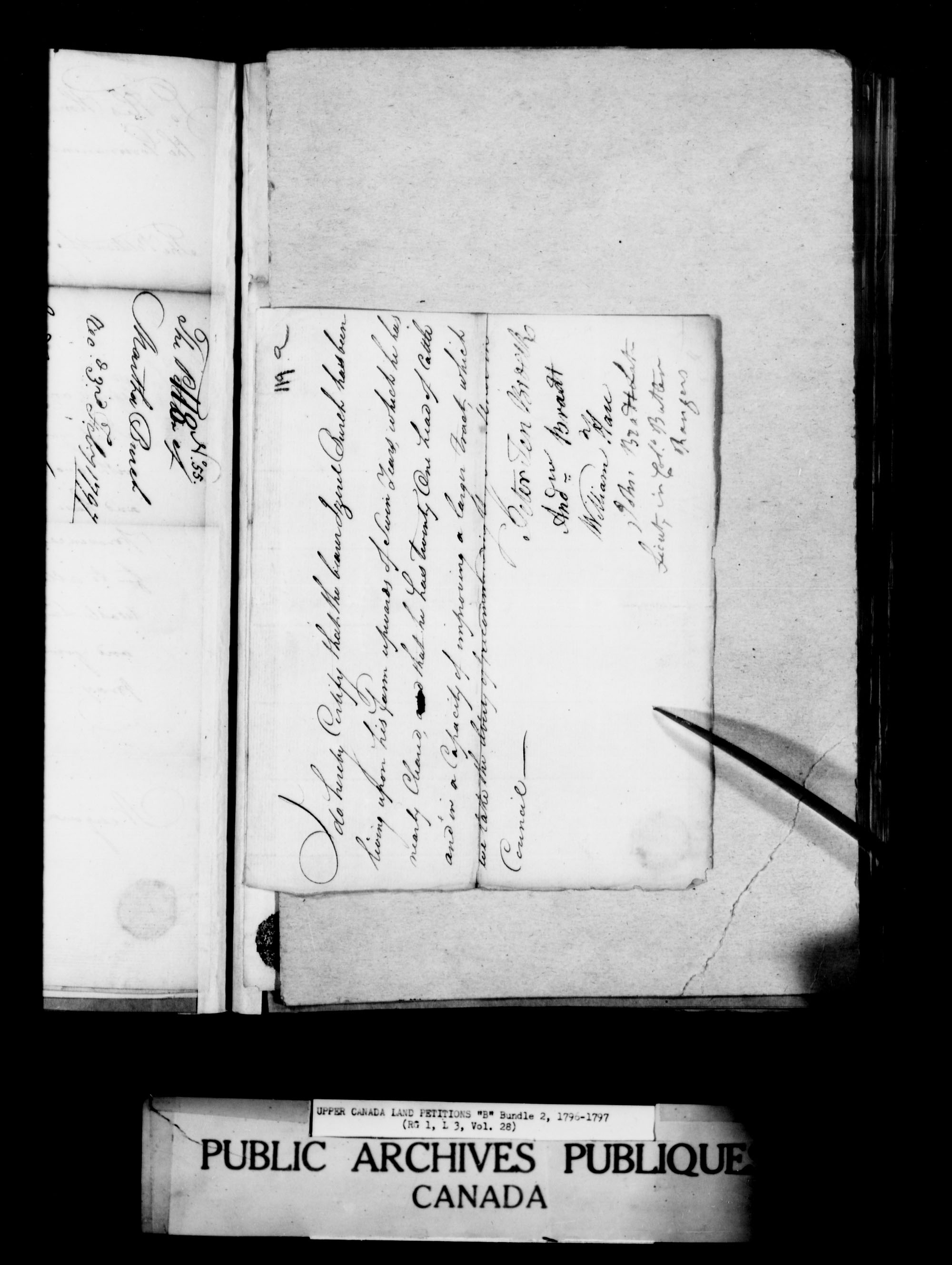 Title: Upper Canada Land Petitions (1763-1865) - Mikan Number: 205131 - Microform: c-1619