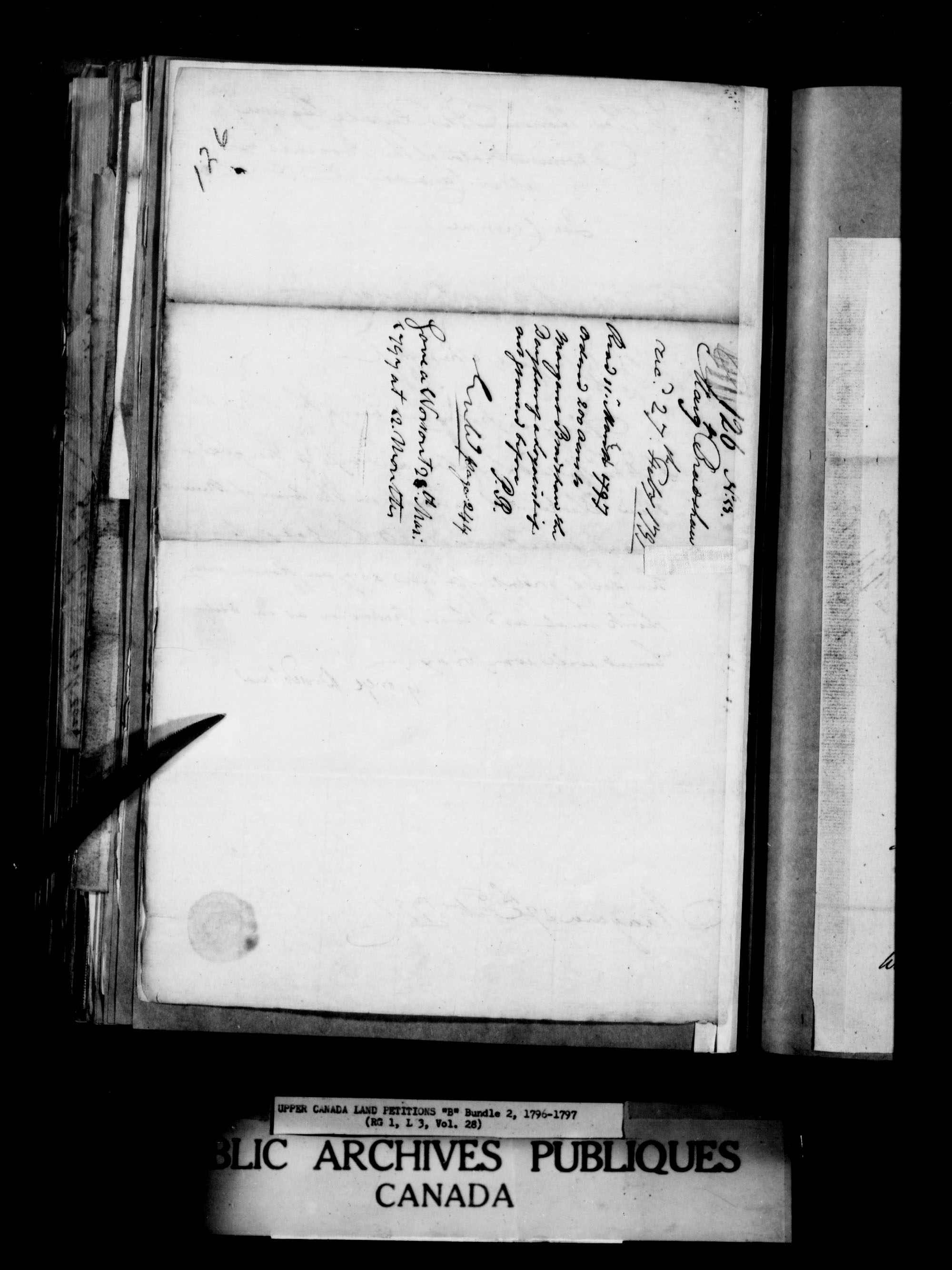 Title: Upper Canada Land Petitions (1763-1865) - Mikan Number: 205131 - Microform: c-1619