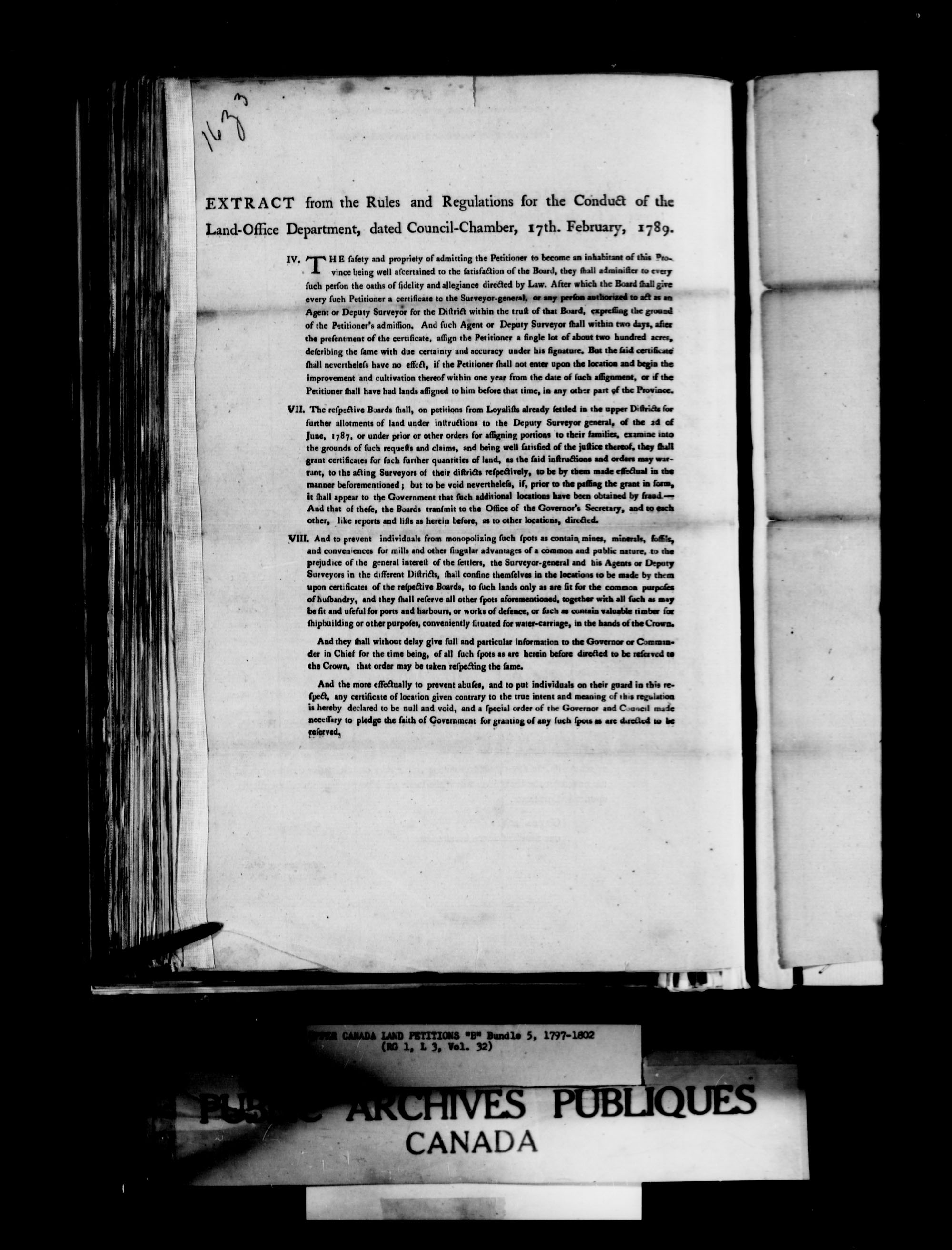 Title: Upper Canada Land Petitions (1763-1865) - Mikan Number: 205131 - Microform: c-1620