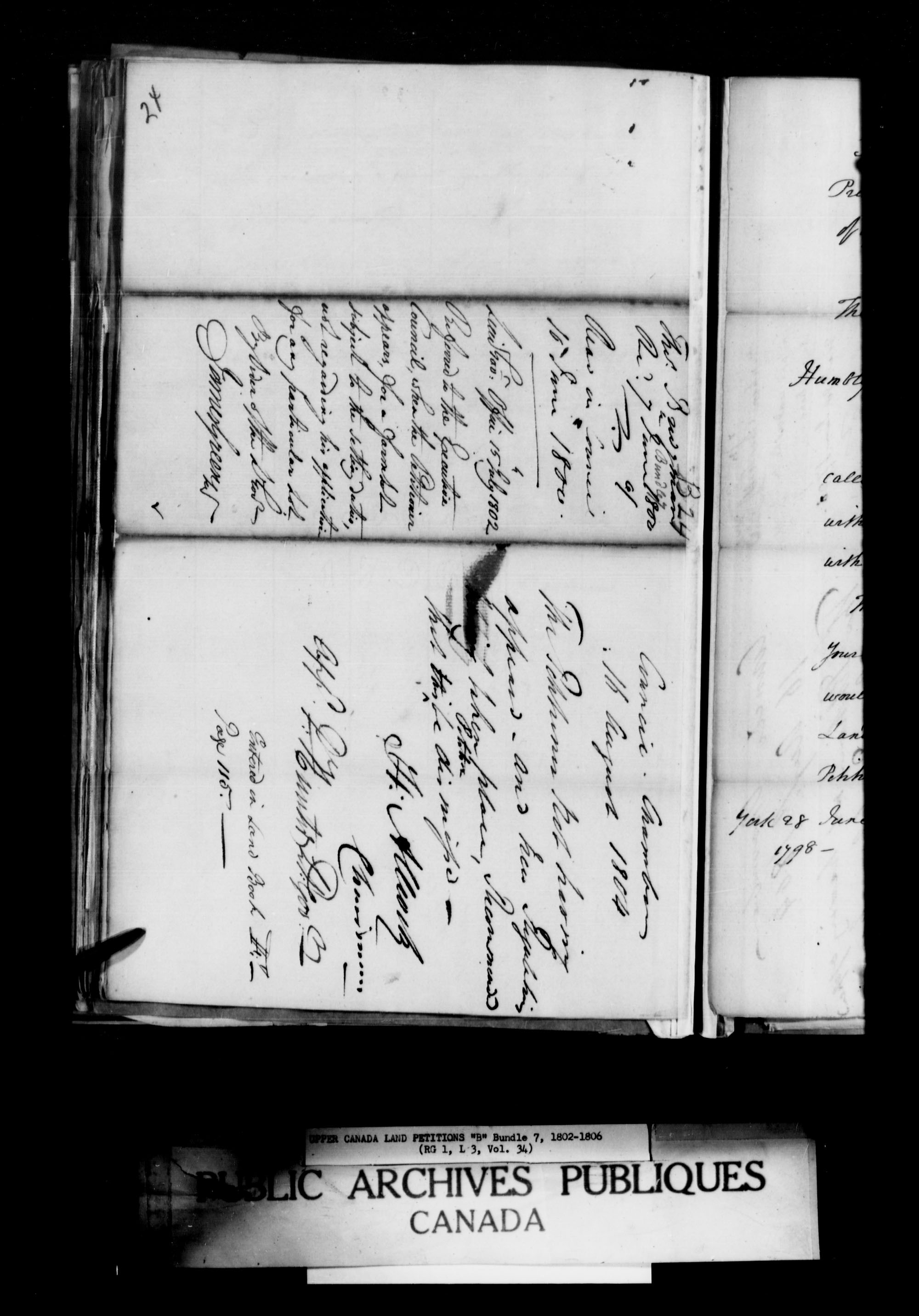 Title: Upper Canada Land Petitions (1763-1865) - Mikan Number: 205131 - Microform: c-1621