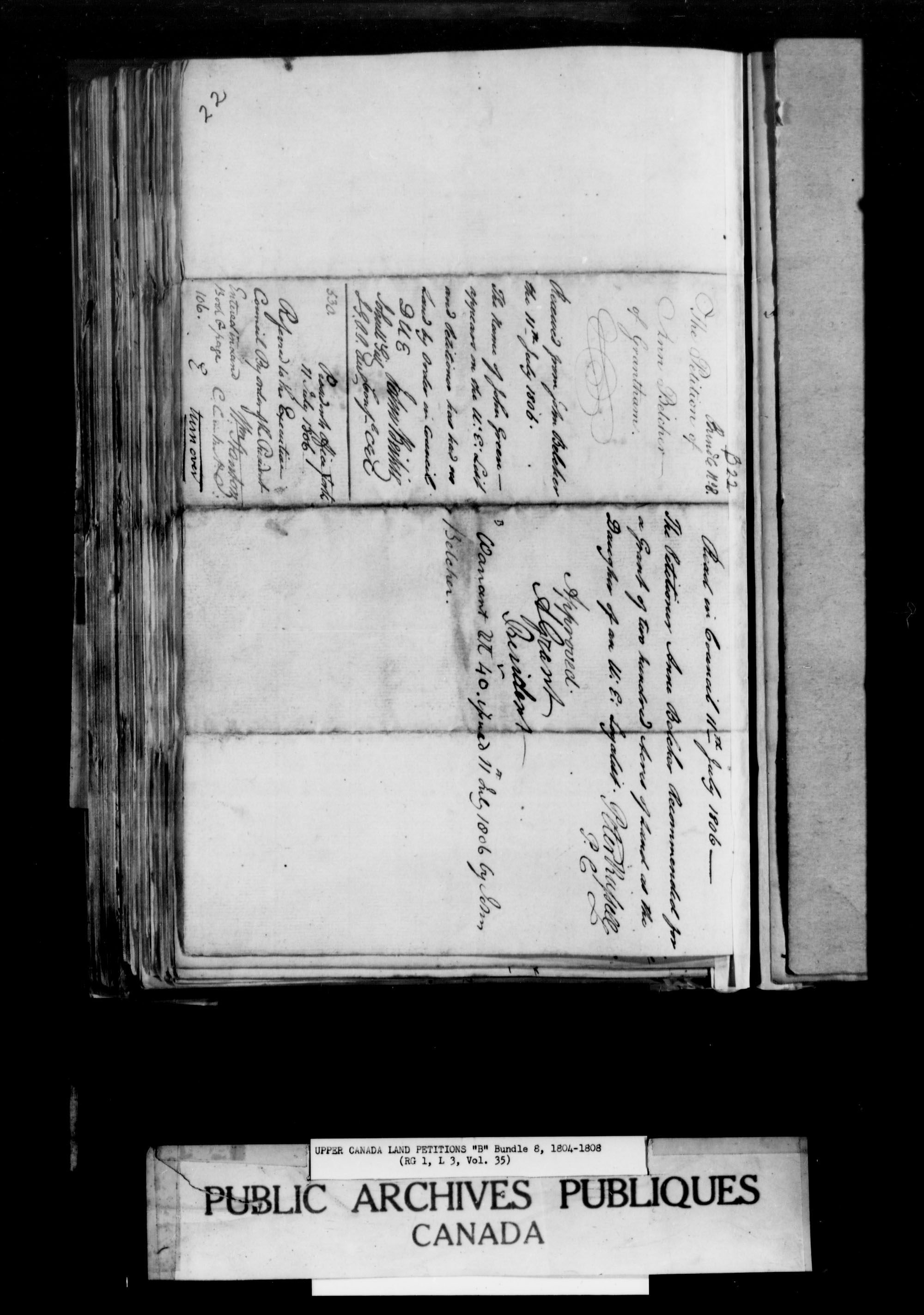 Title: Upper Canada Land Petitions (1763-1865) - Mikan Number: 205131 - Microform: c-1622