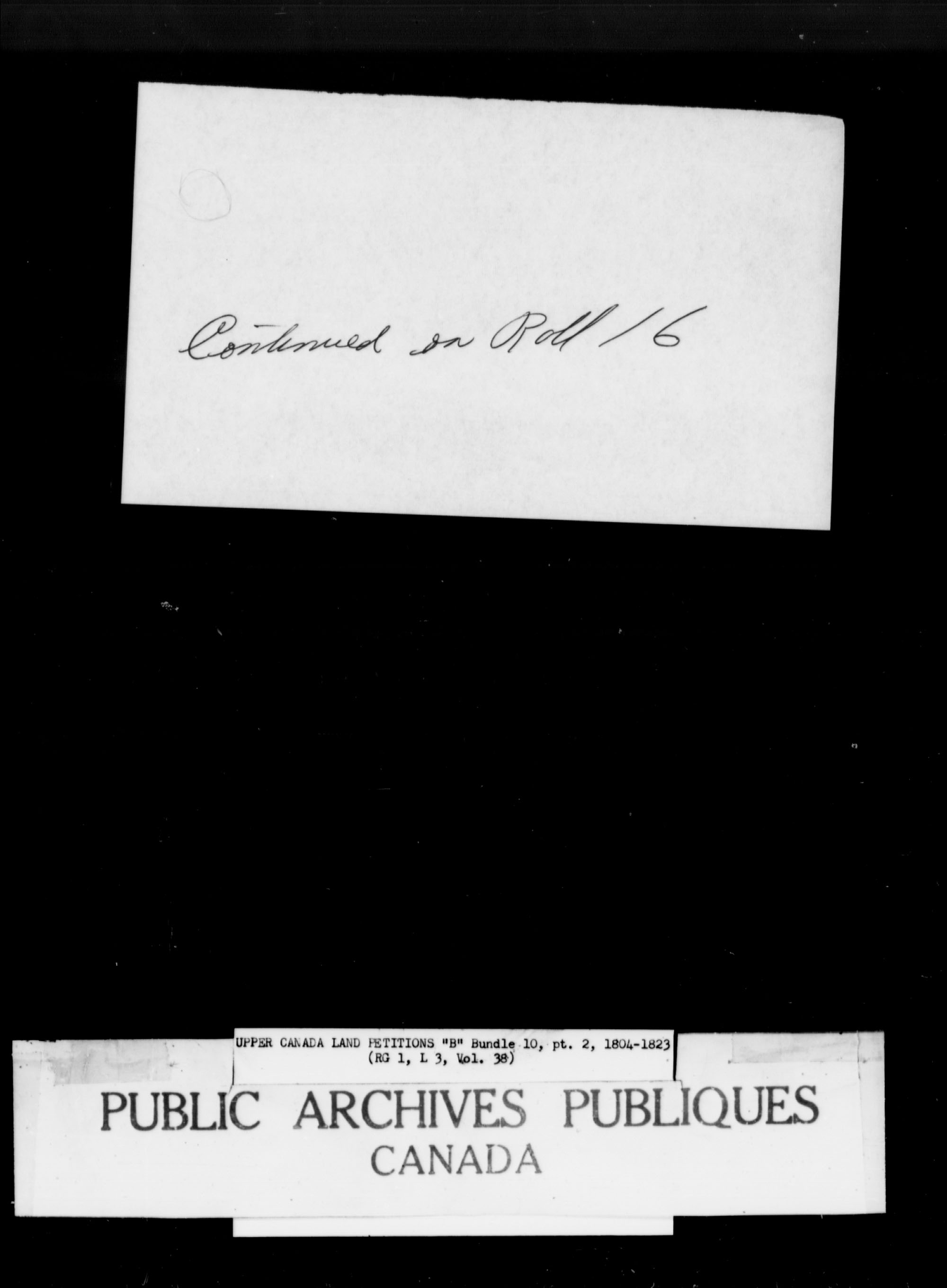 Titre : Demandes de terres du Haut-Canada (1763-1865) - N d'enregistrement Mikan : 205131 - Microforme : c-1623
