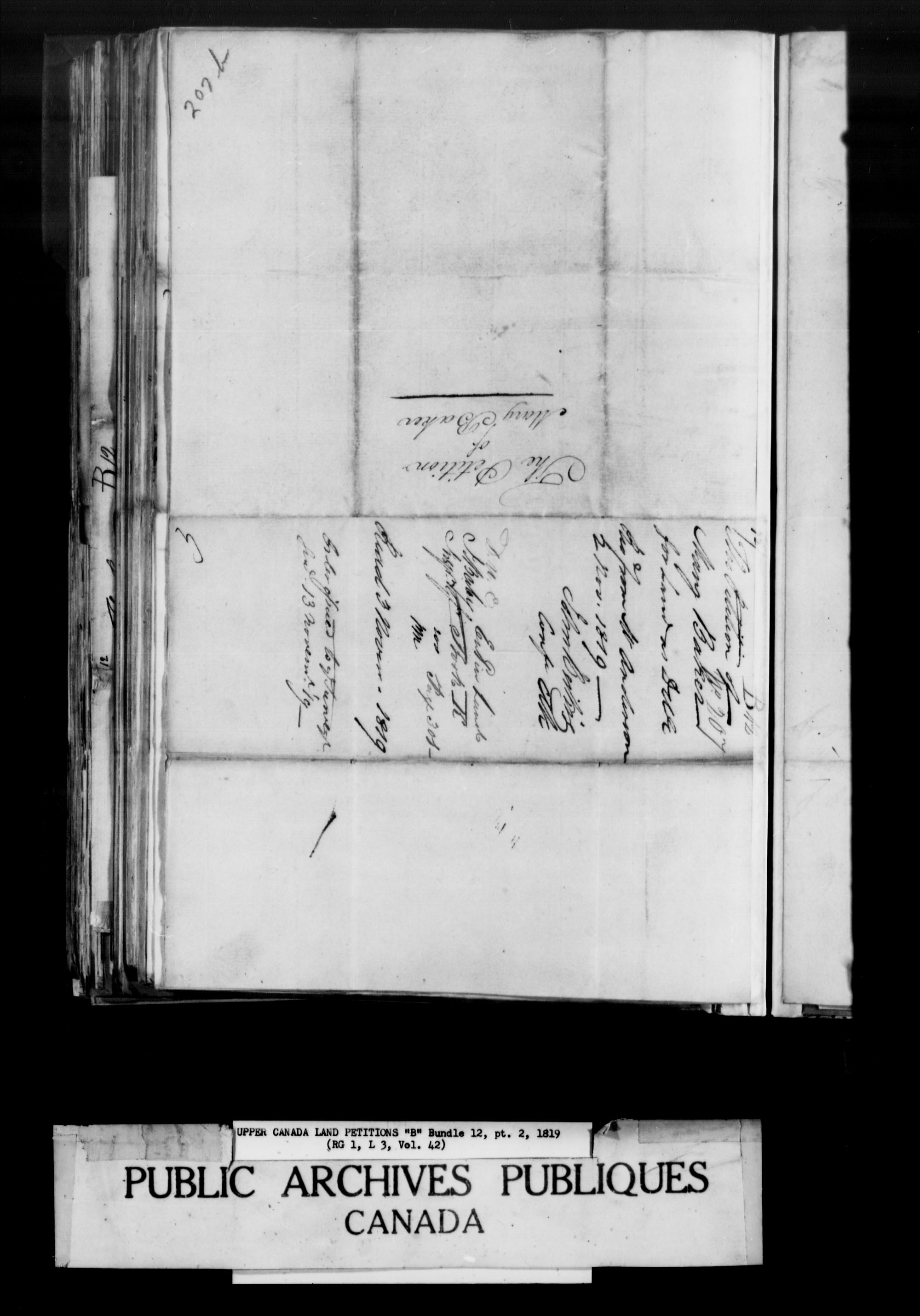 Title: Upper Canada Land Petitions (1763-1865) - Mikan Number: 205131 - Microform: c-1625