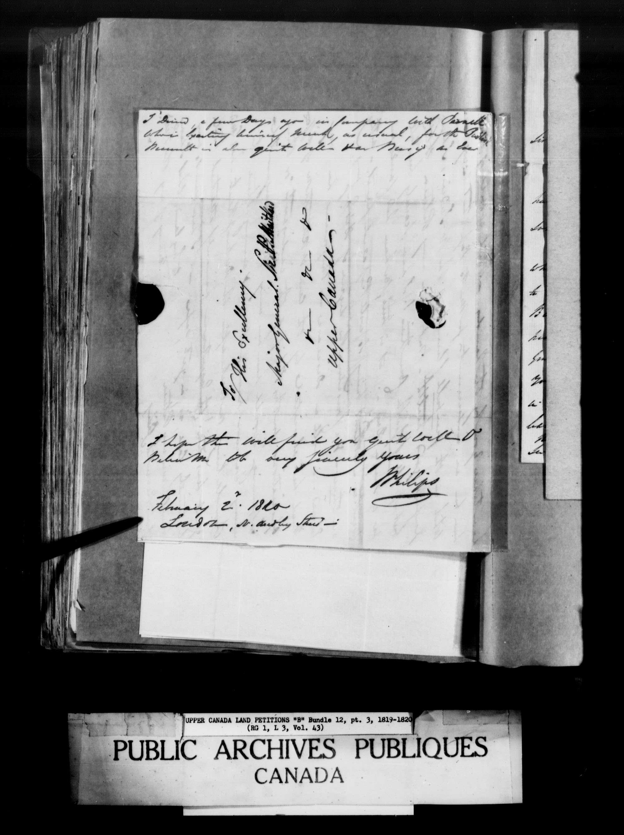 Titre : Demandes de terres du Haut-Canada (1763-1865) - N d'enregistrement Mikan : 205131 - Microforme : c-1625