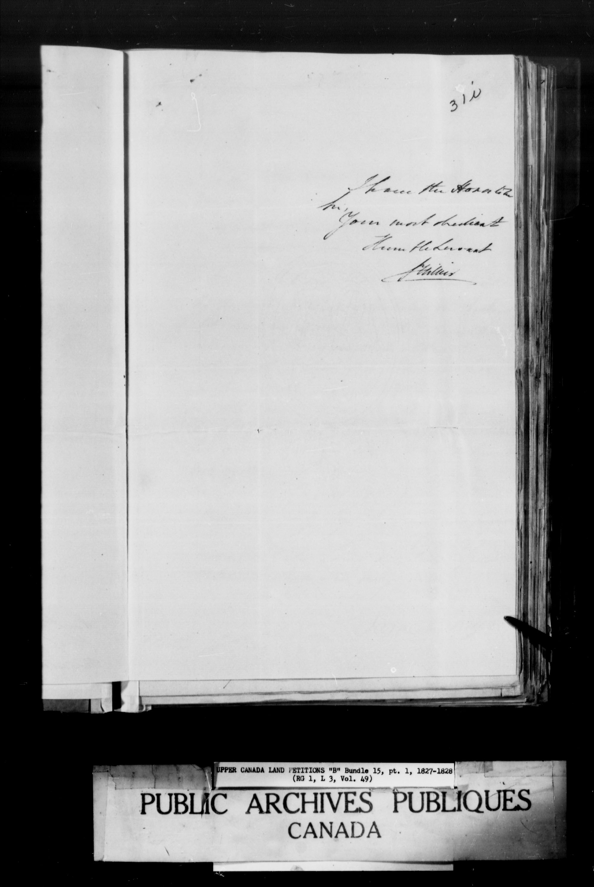 Titre : Demandes de terres du Haut-Canada (1763-1865) - N d'enregistrement Mikan : 205131 - Microforme : c-1627
