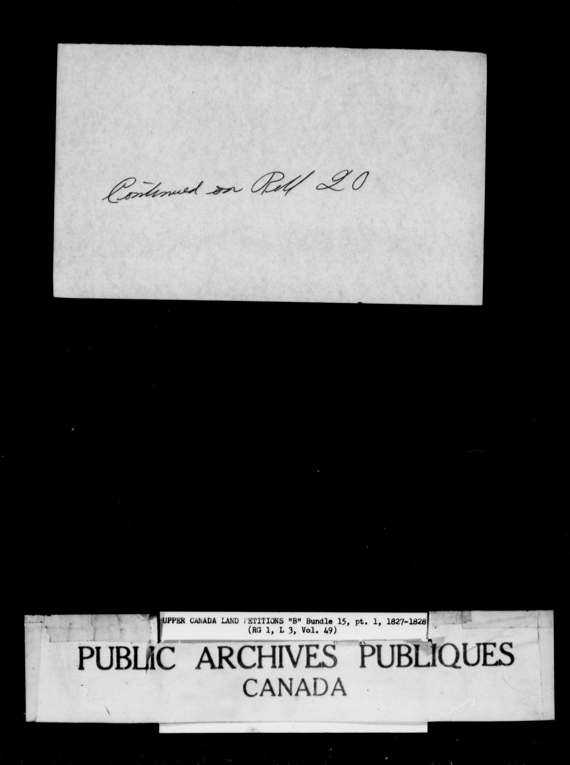Titre : Demandes de terres du Haut-Canada (1763-1865) - N d'enregistrement Mikan : 205131 - Microforme : c-1627