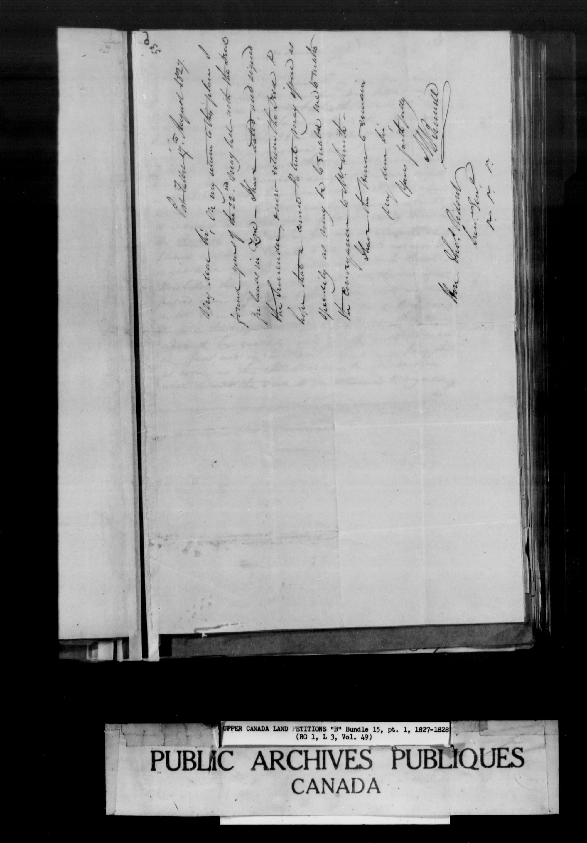 Title: Upper Canada Land Petitions (1763-1865) - Mikan Number: 205131 - Microform: c-1628