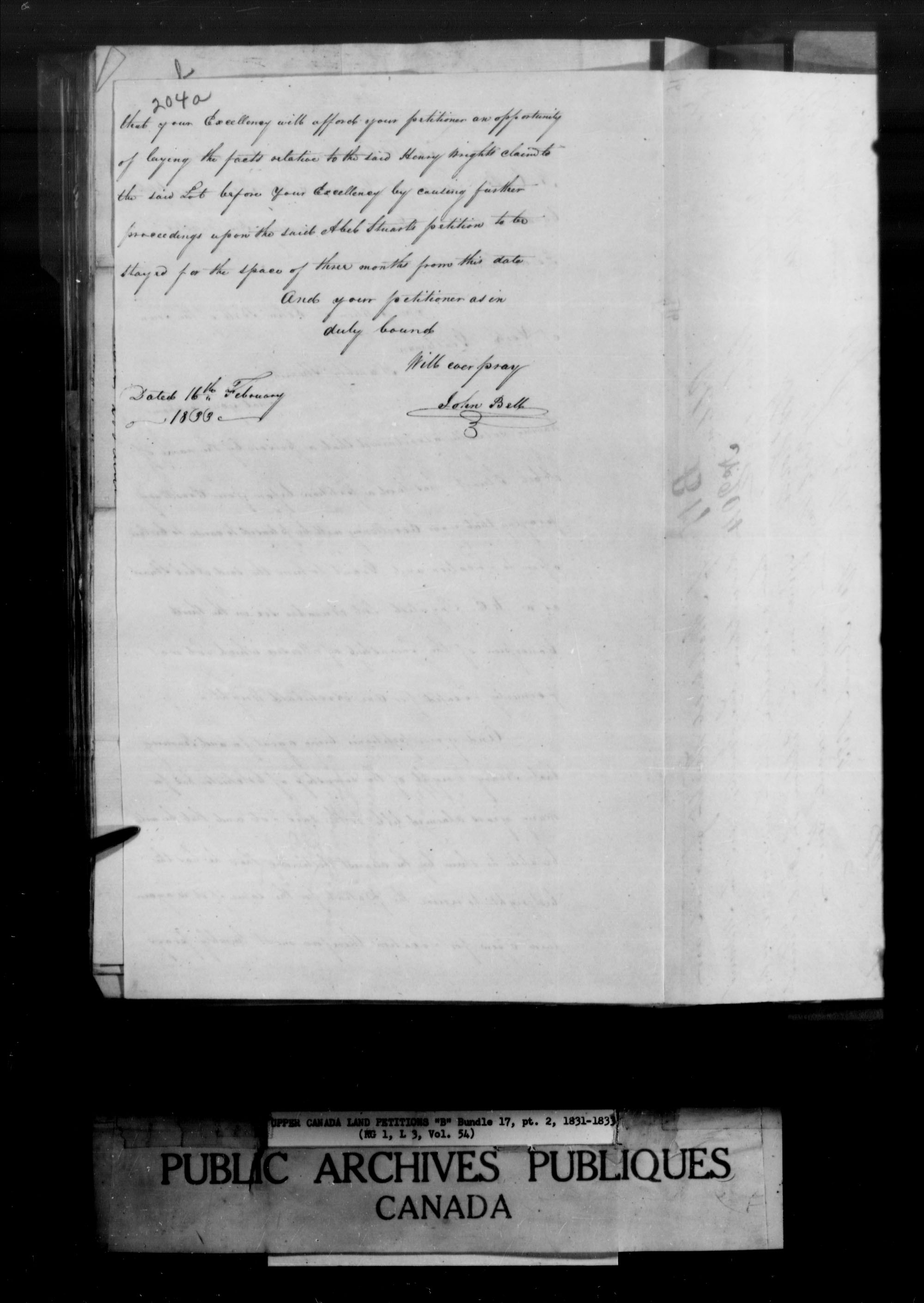 Titre : Demandes de terres du Haut-Canada (1763-1865) - N d'enregistrement Mikan : 205131 - Microforme : c-1629