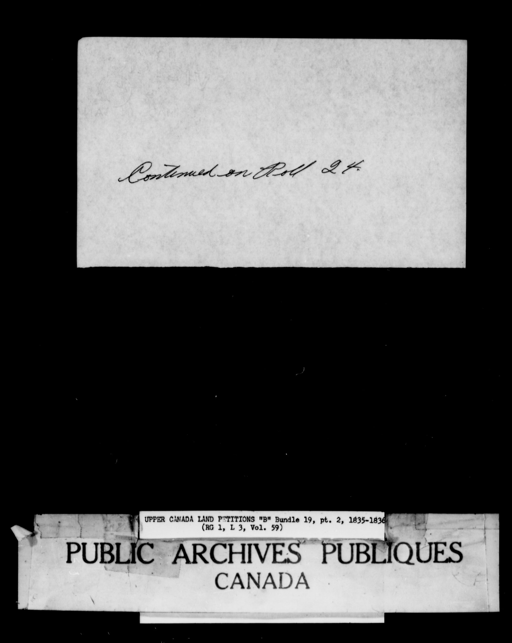 Titre : Demandes de terres du Haut-Canada (1763-1865) - N d'enregistrement Mikan : 205131 - Microforme : c-1631
