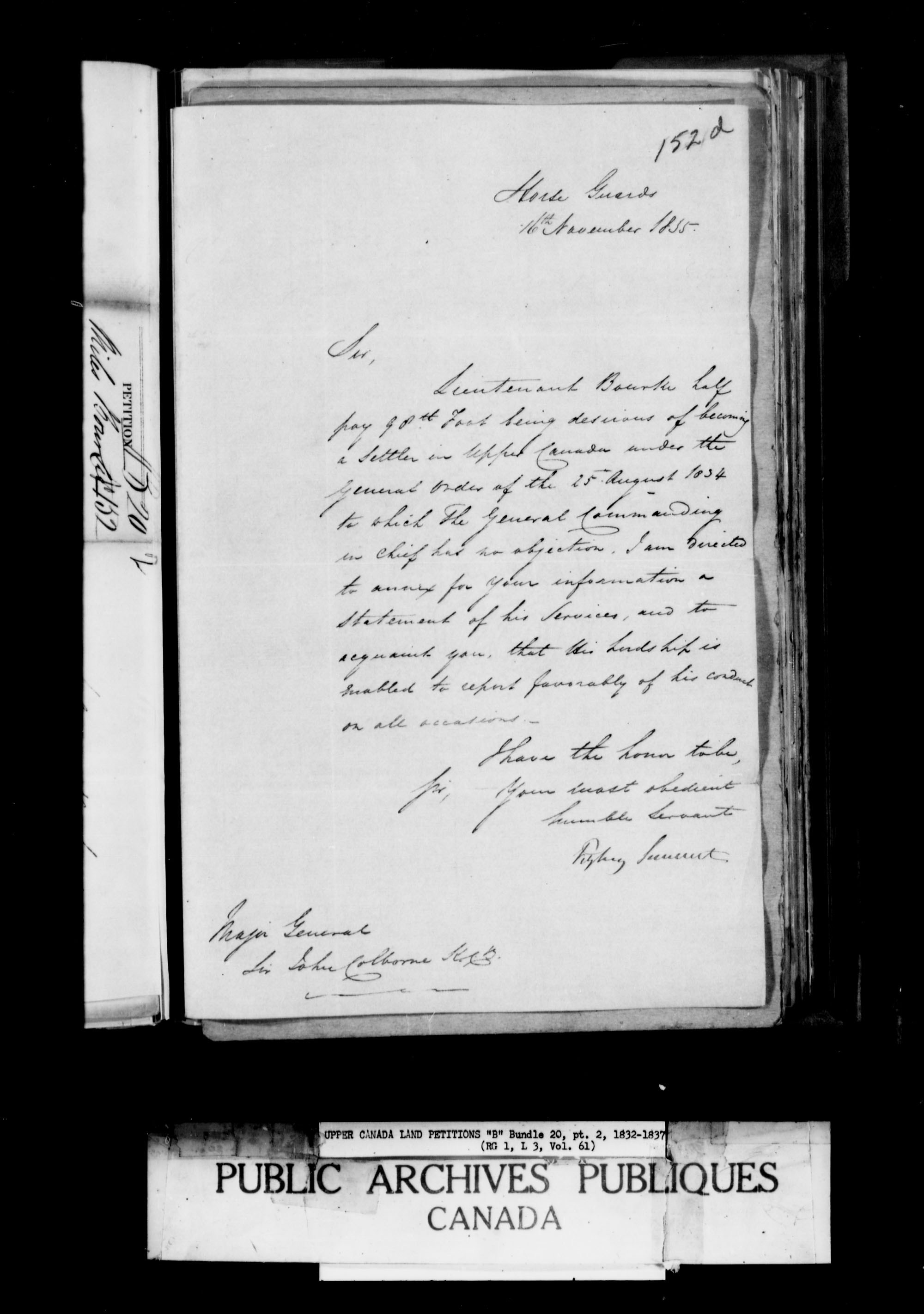 Title: Upper Canada Land Petitions (1763-1865) - Mikan Number: 205131 - Microform: c-1632