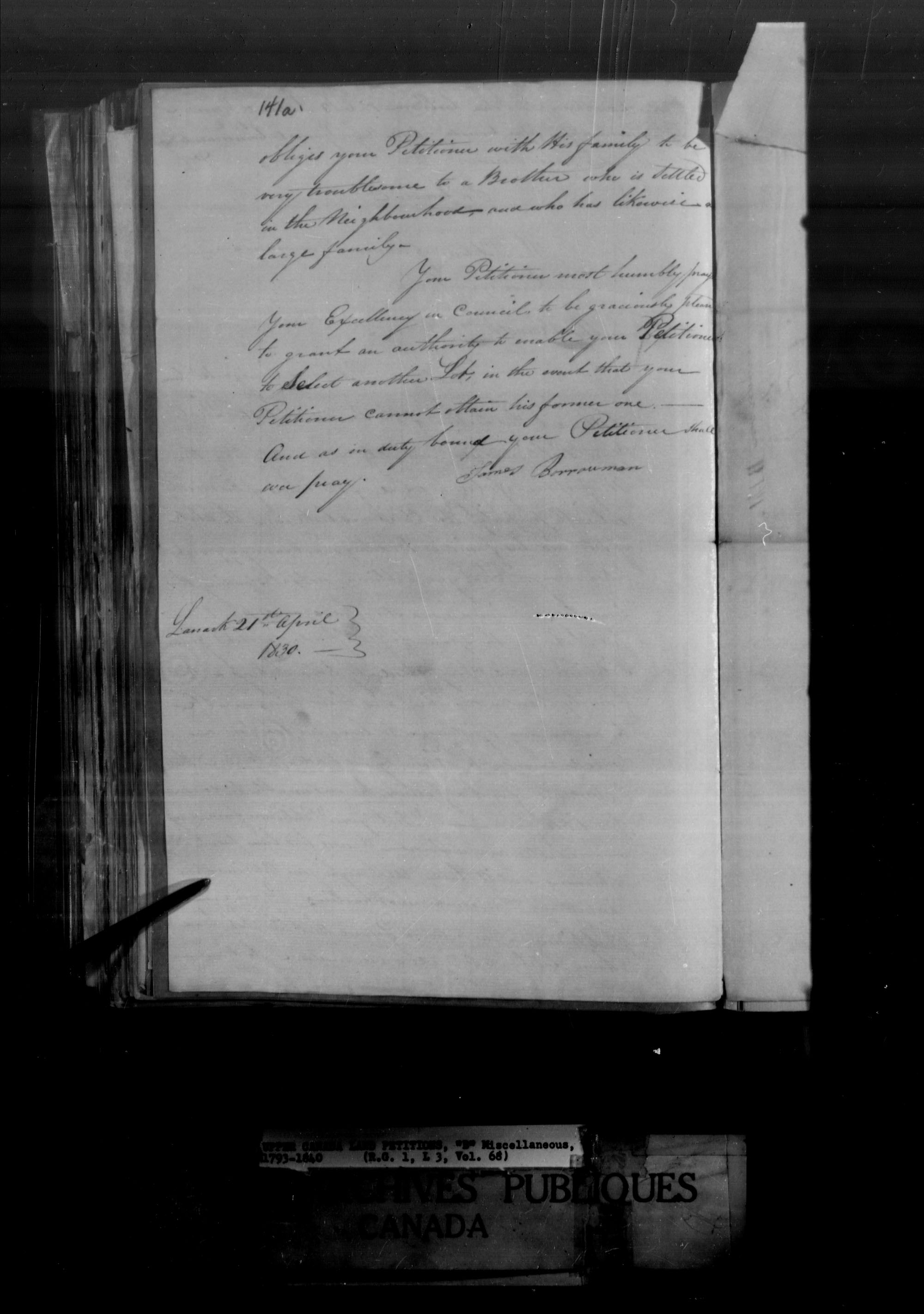 Title: Upper Canada Land Petitions (1763-1865) - Mikan Number: 205131 - Microform: c-1636