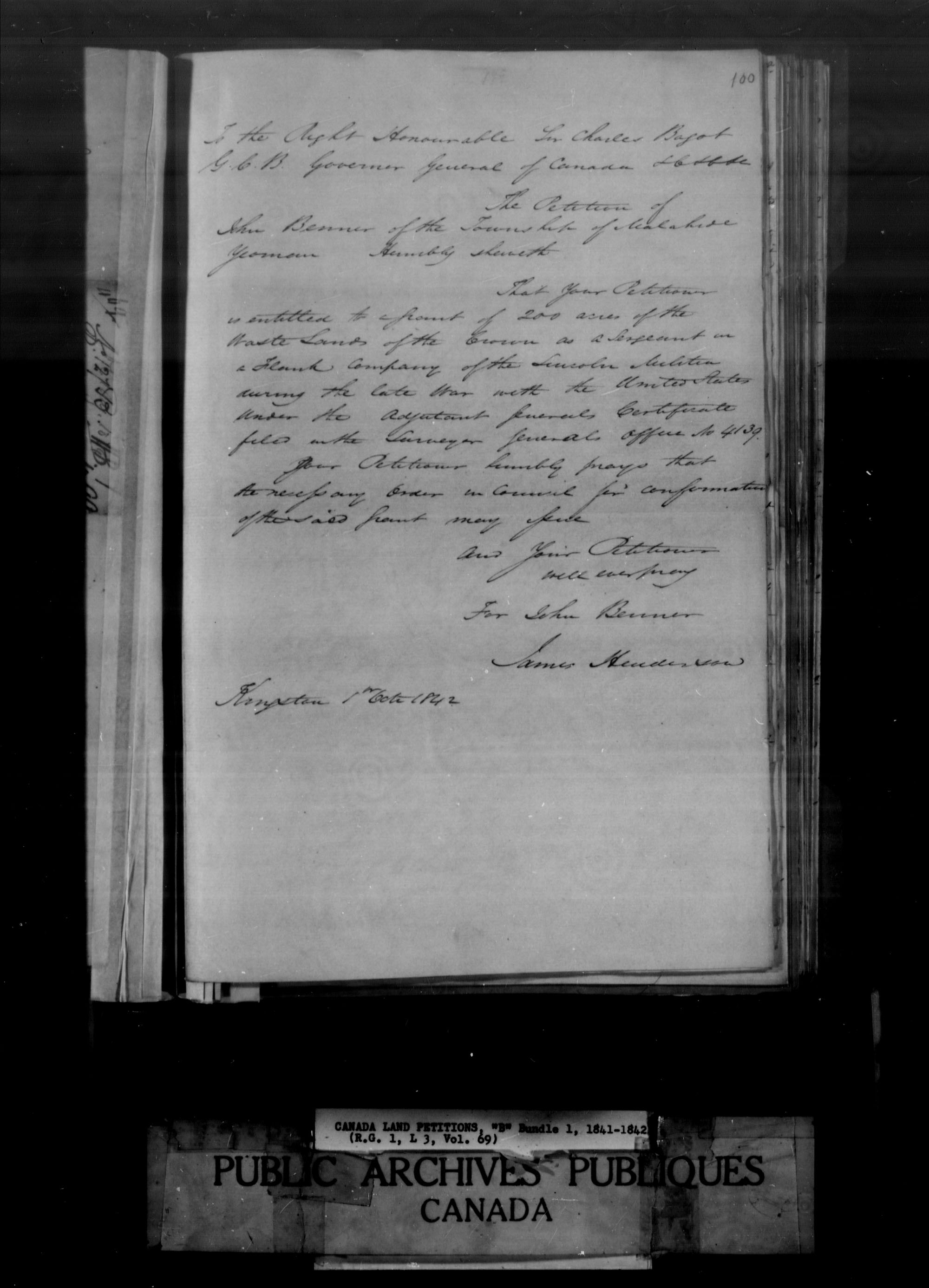 Title: Upper Canada Land Petitions (1763-1865) - Mikan Number: 205131 - Microform: c-1636