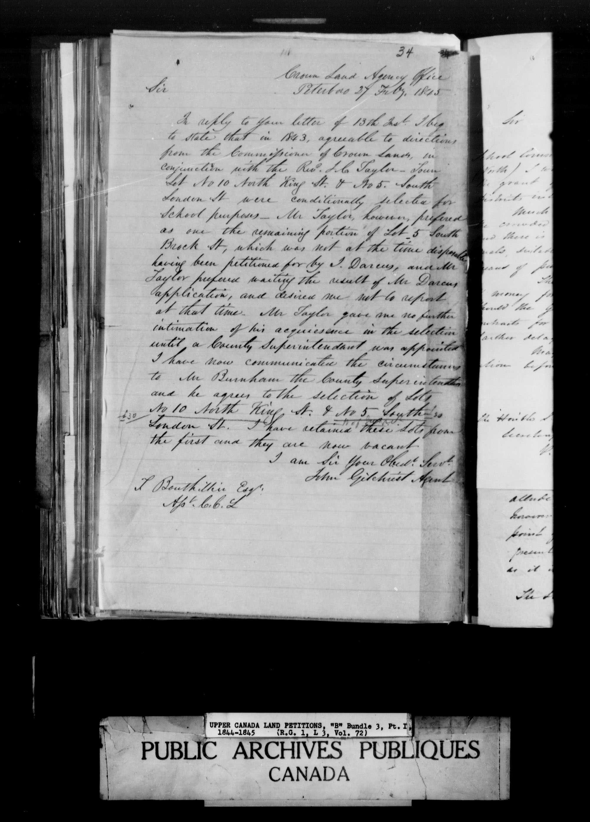 Title: Upper Canada Land Petitions (1763-1865) - Mikan Number: 205131 - Microform: c-1638