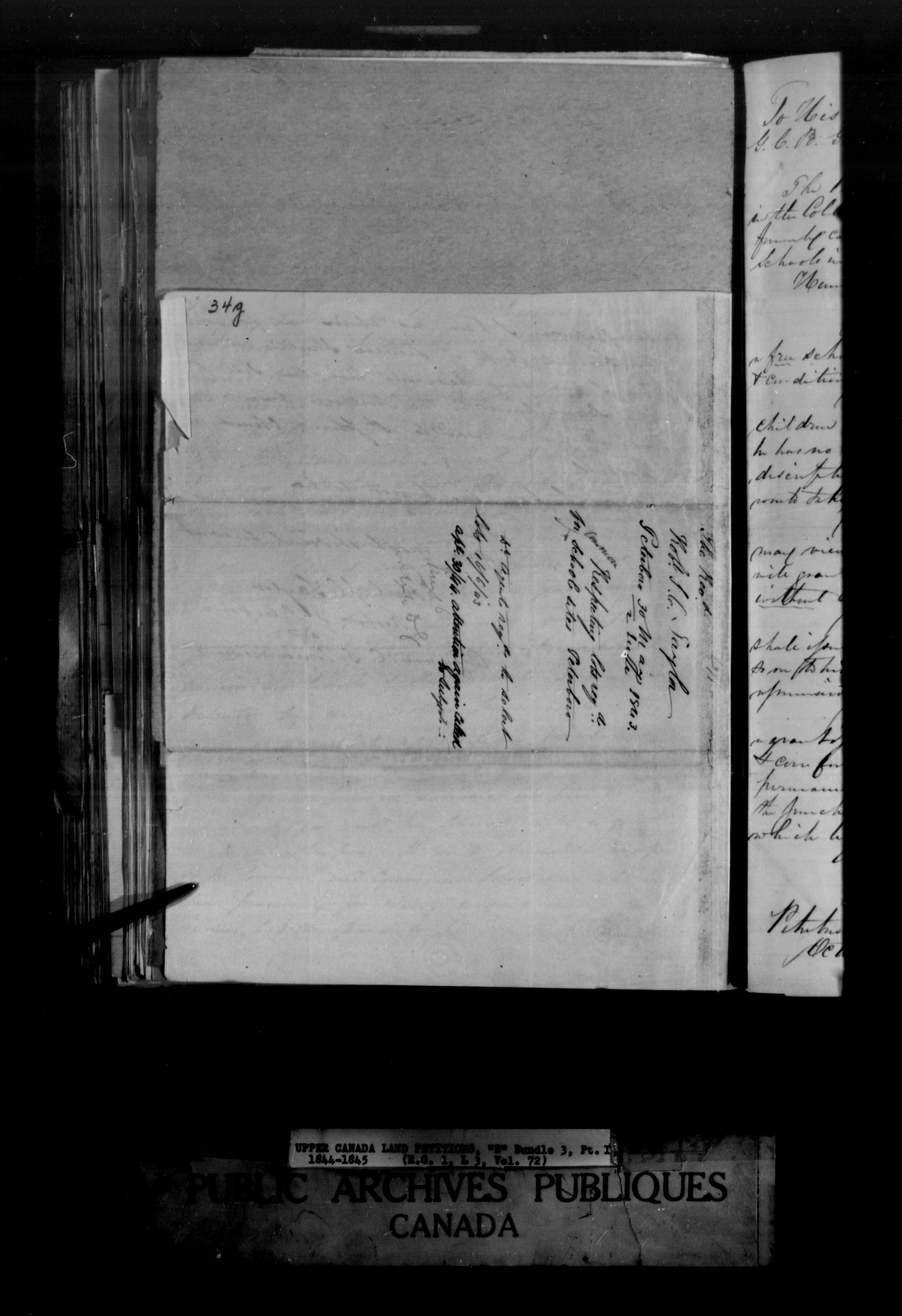 Titre : Demandes de terres du Haut-Canada (1763-1865) - N d'enregistrement Mikan : 205131 - Microforme : c-1638