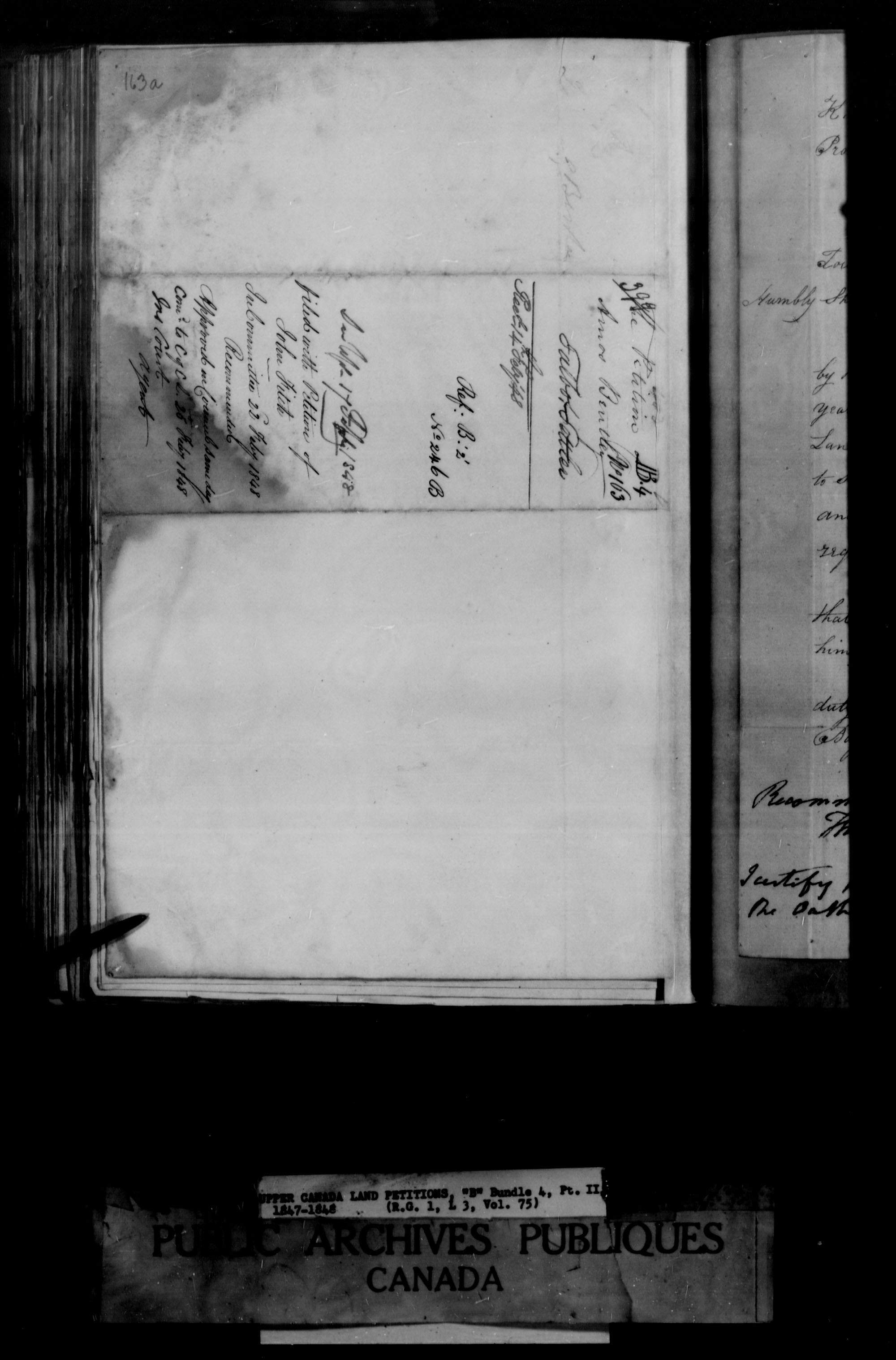 Title: Upper Canada Land Petitions (1763-1865) - Mikan Number: 205131 - Microform: c-1639