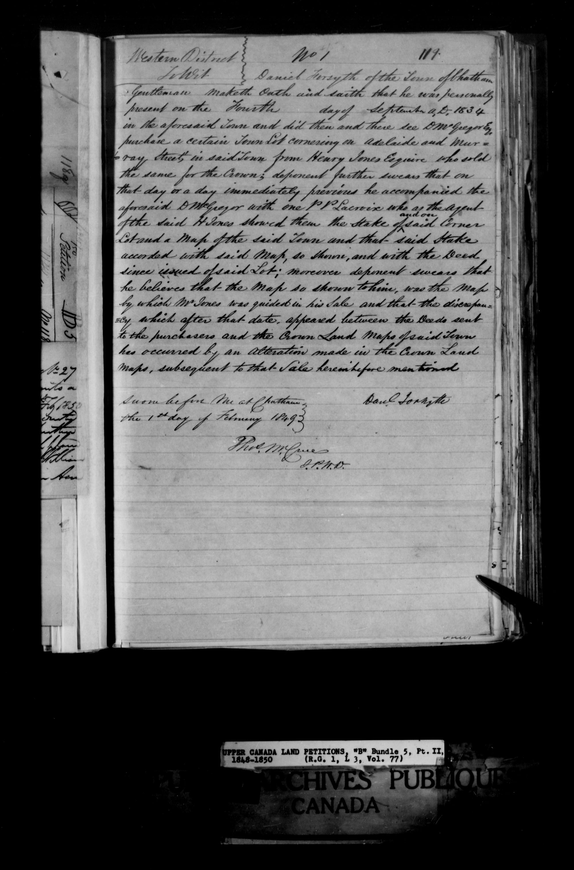 Title: Upper Canada Land Petitions (1763-1865) - Mikan Number: 205131 - Microform: c-1641